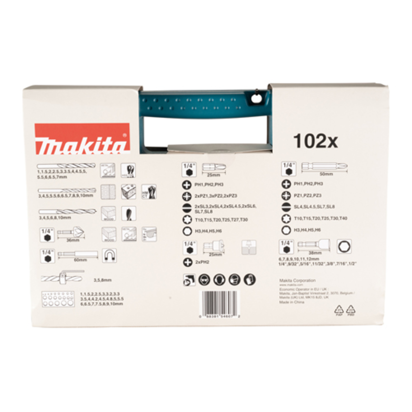 Makita Drill Bit Set B-68432 102 Pieces