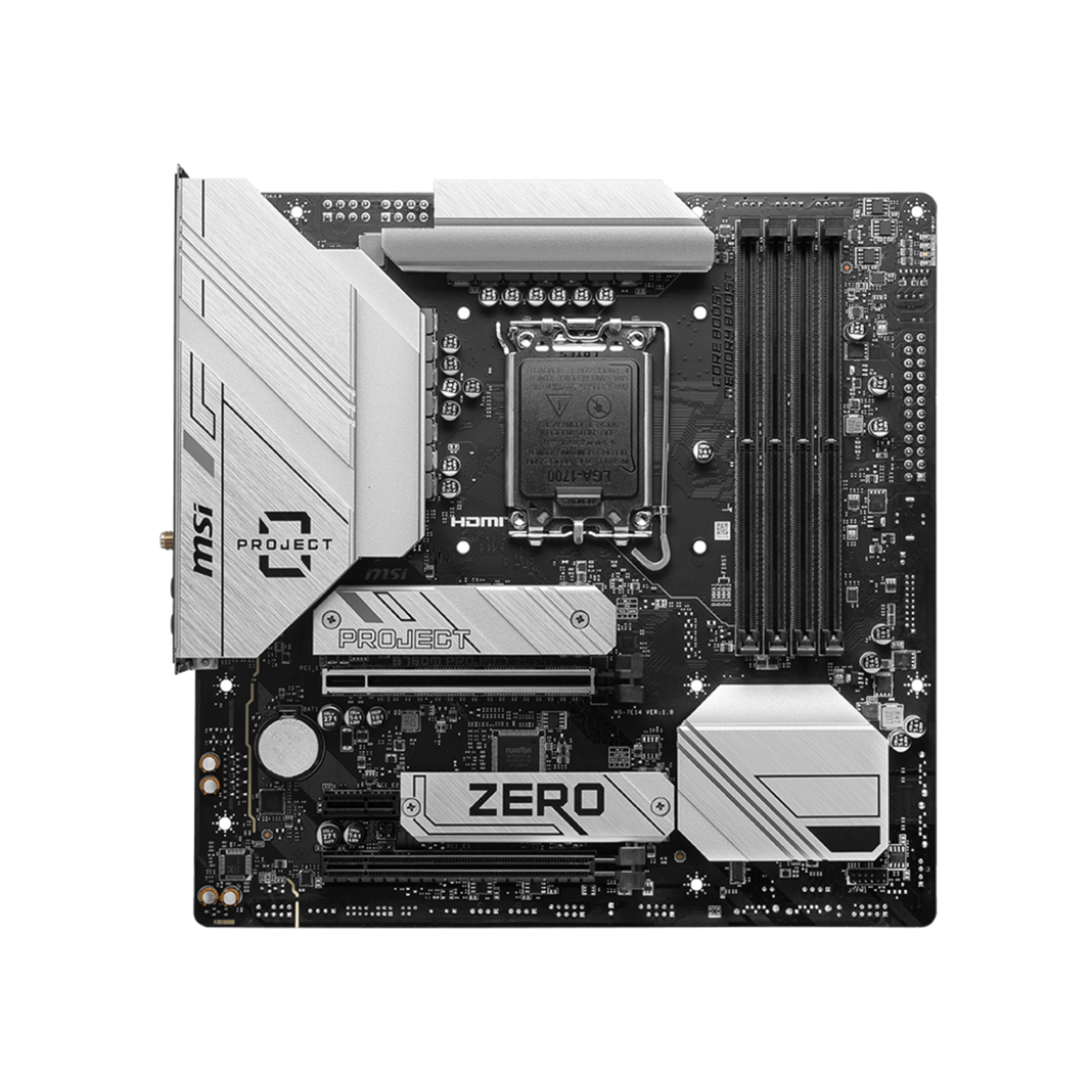 MSI B760M PROJECT ZERO Micro-ATX LGA1700 Socket Intel B760