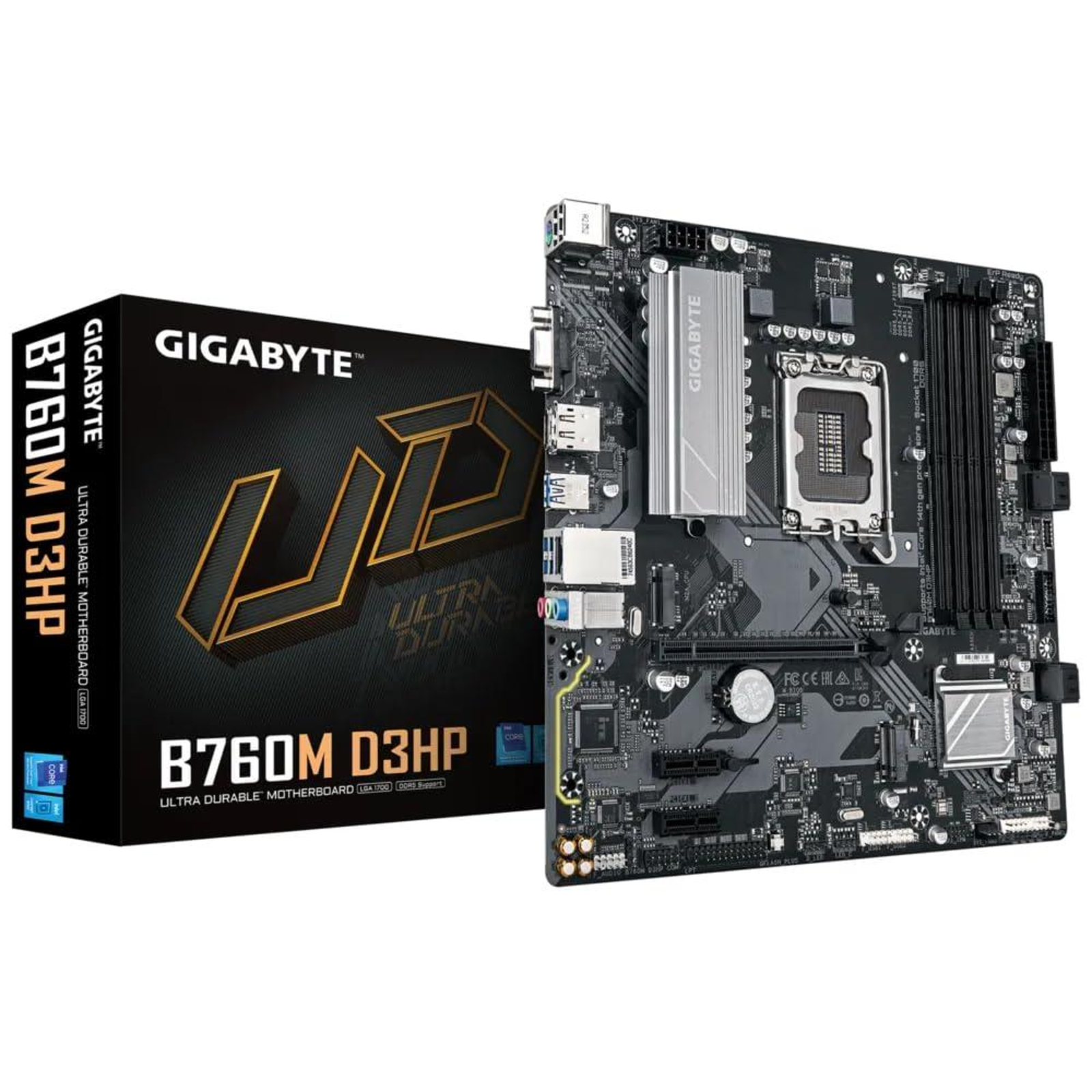 GIGABYTE MB Sc LGA1700 B760M D3HP Intel B760 4xDDR5 1xDP 1xHDMI 1xVGA MATX