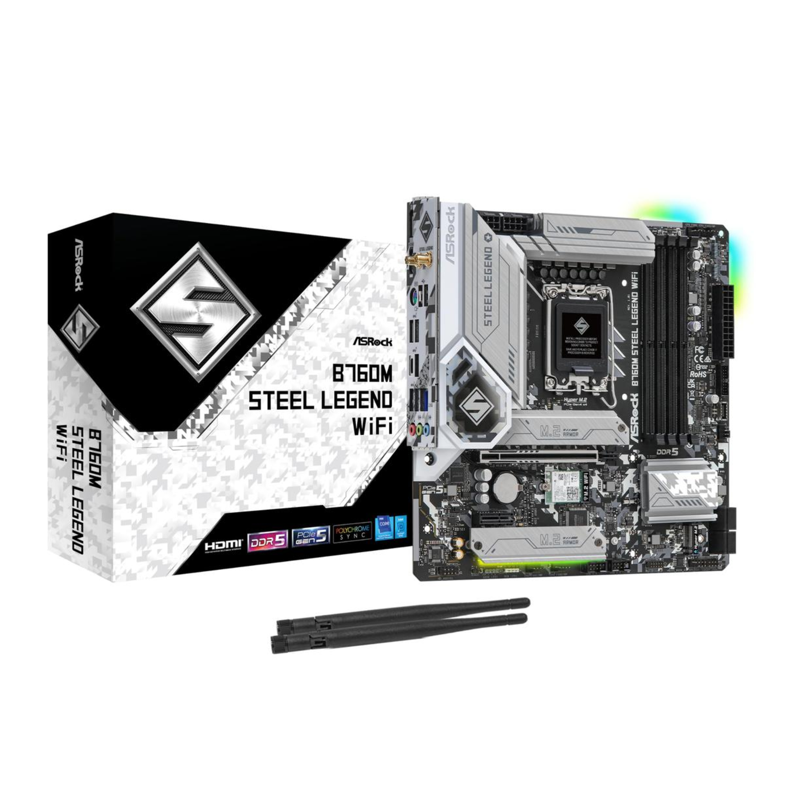 ASRock B760M Steel Legend WiFi Intel LGA 1700 Intel Core I5 Intel Core I7 I9 DDR5-SDRAM 128GB
