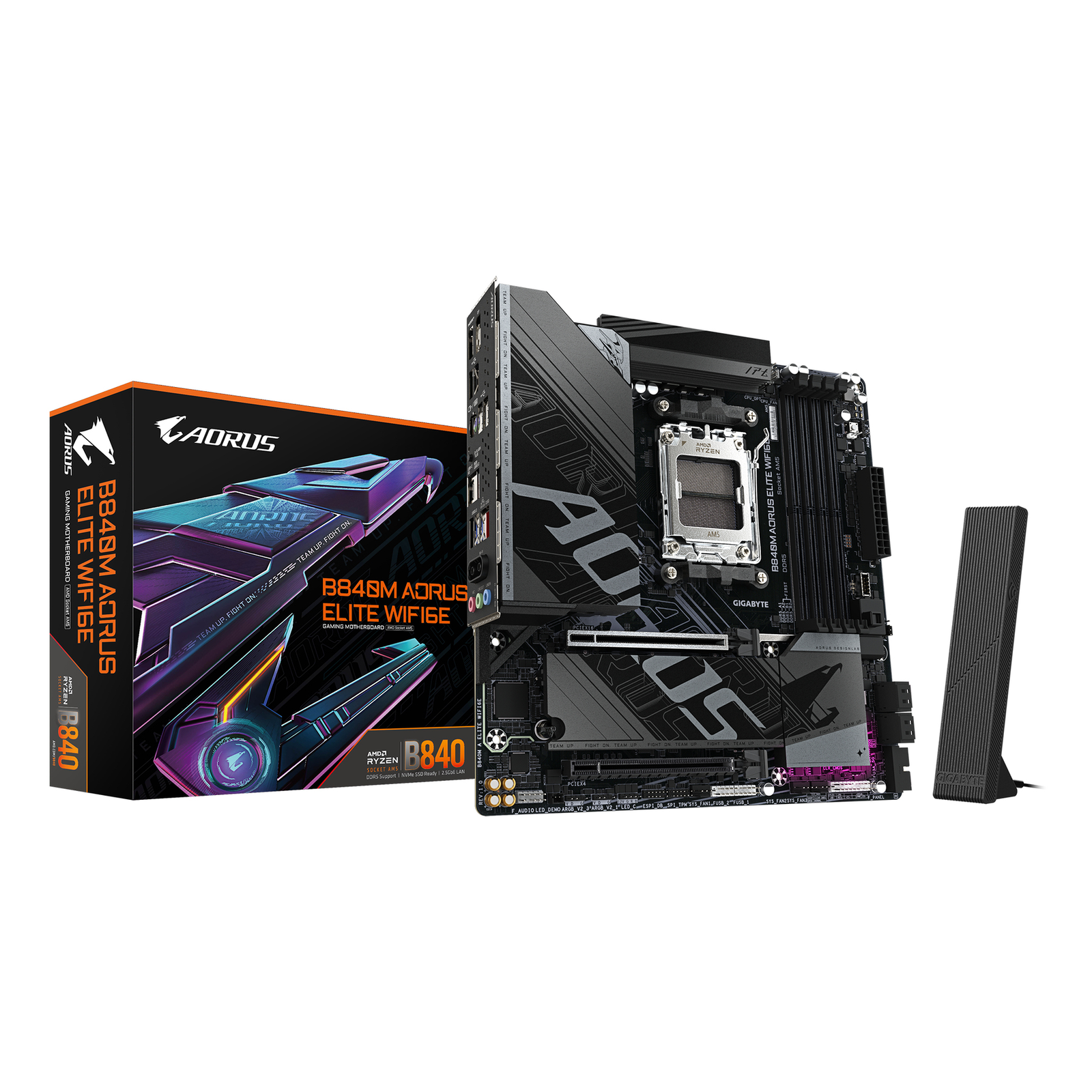 Gigabyte B840M Aorus Elite WiFi6E Motherboard (AM5) Micro ATX