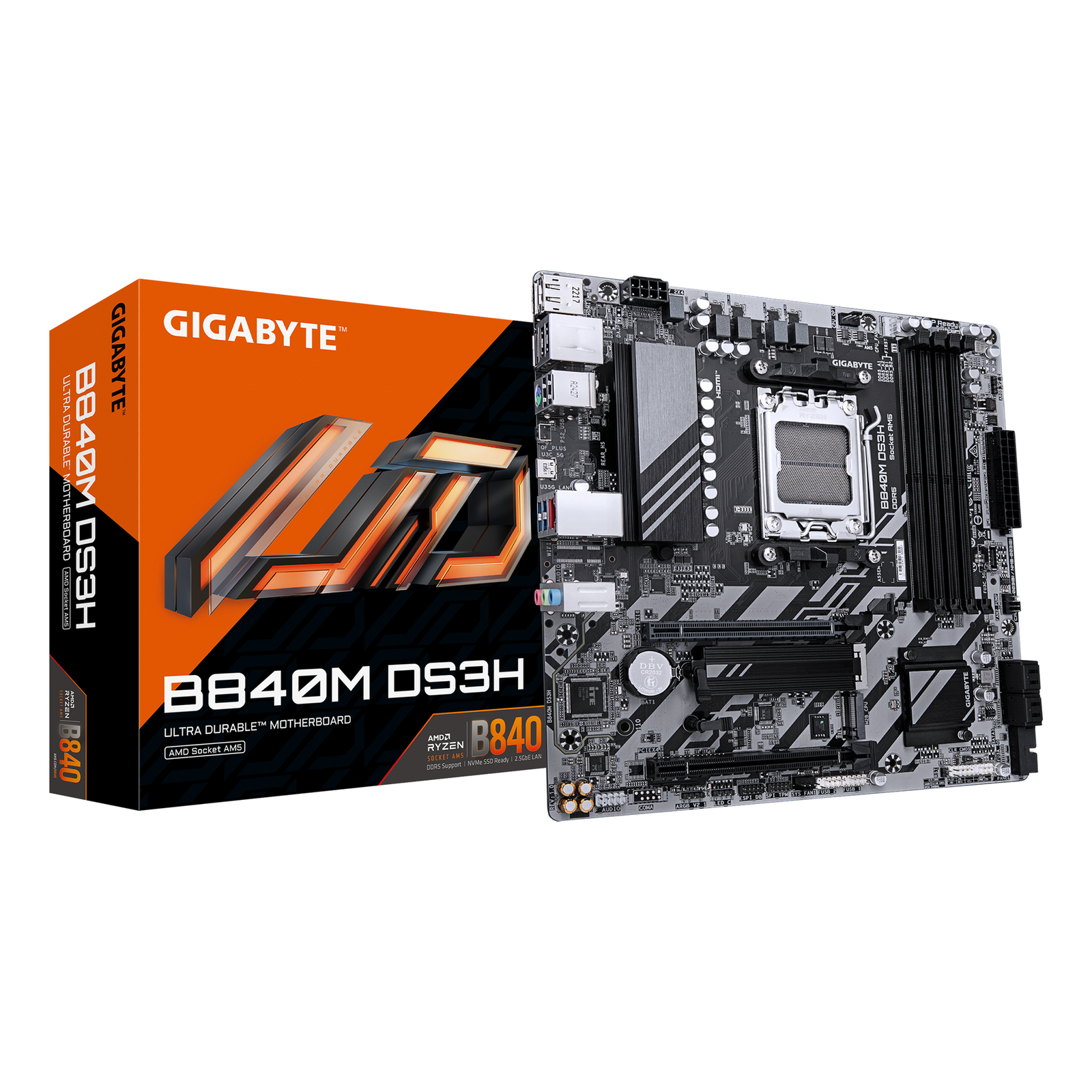 Gigabyte B840M DS3H Micro ATX Socket AM5 AMD B840