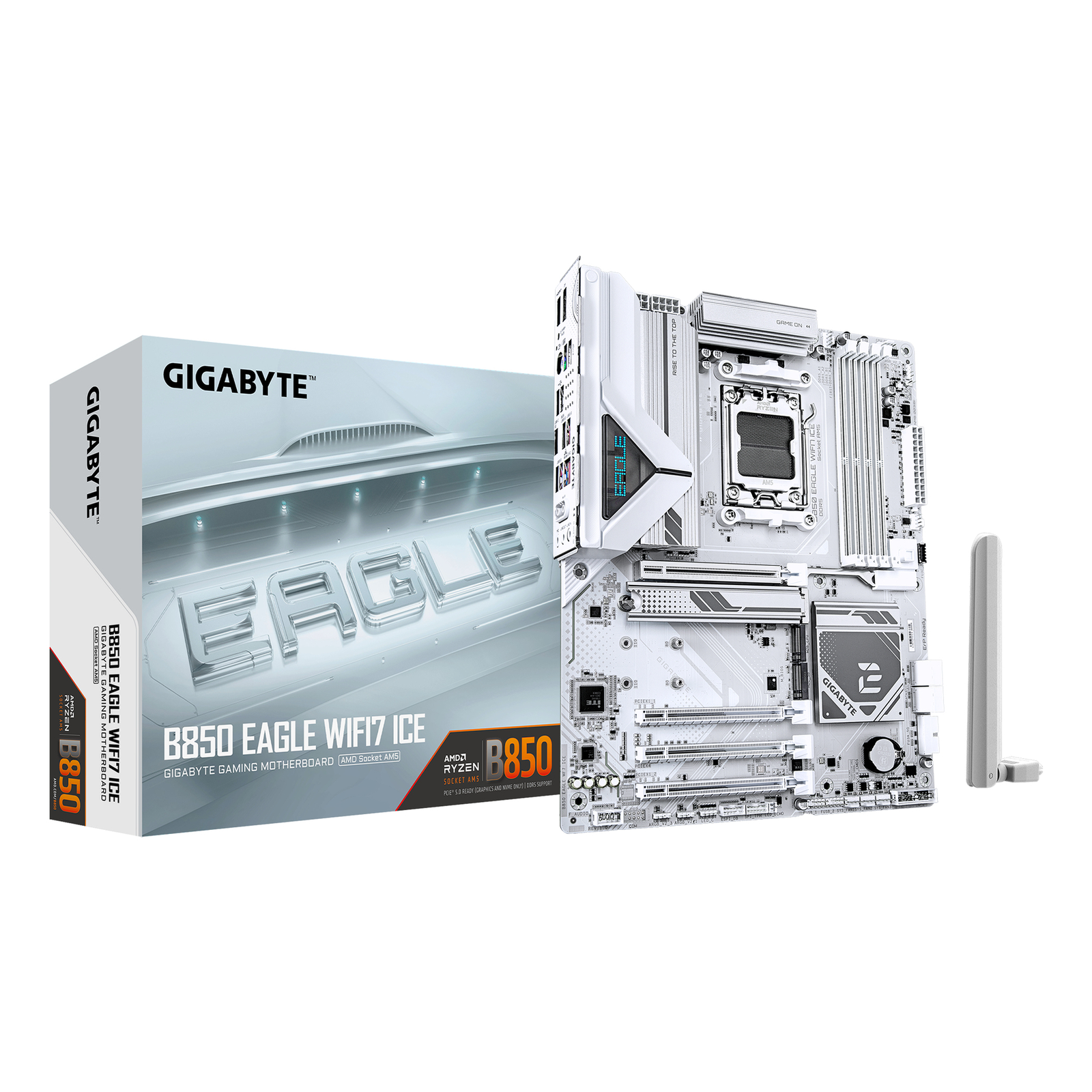 Gigabyte B850 EAGLE WIFI7 ICE Motherboard ATX LGA1851 Socket AMD Chipset USB-C 3.2 Gen 1 USB 2