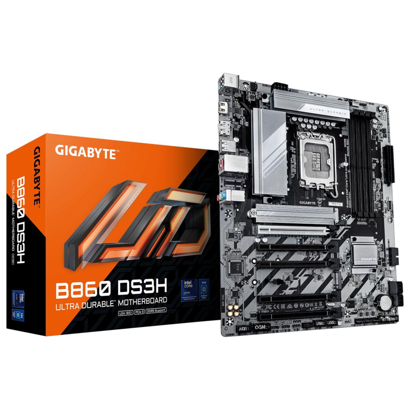 GIGABYTE MB Sc LGA1851 B860 DS3H Intel B860 4xDDR5 1xDP 1xHDMI ATX