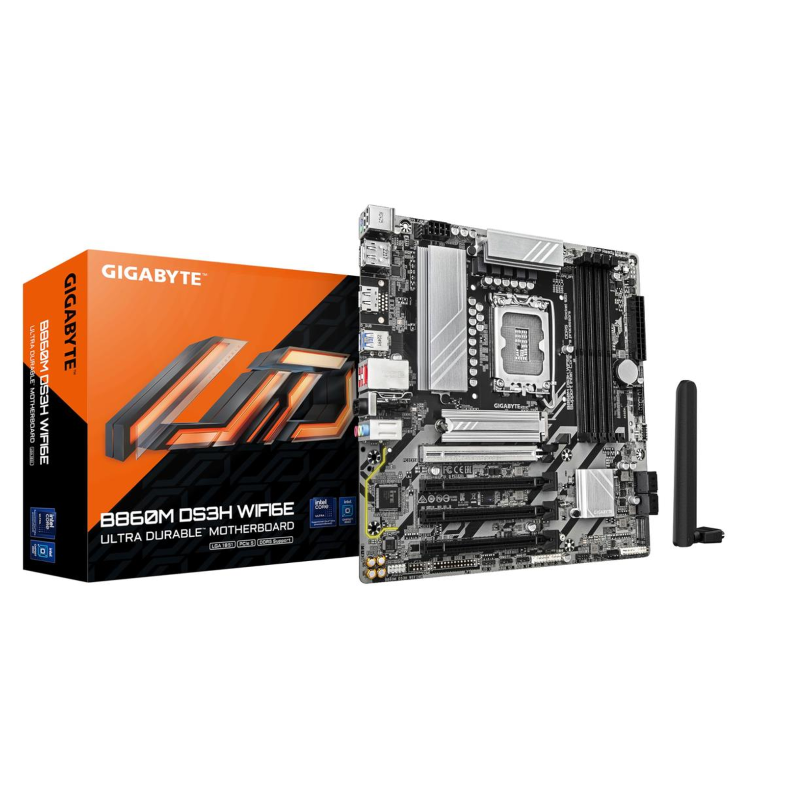 GIGABYTE MB Sc LGA1851 B860M DS3H WIFI6E Intel B860 4xDDR5 2xDP 1xHDMI WiFi MATX