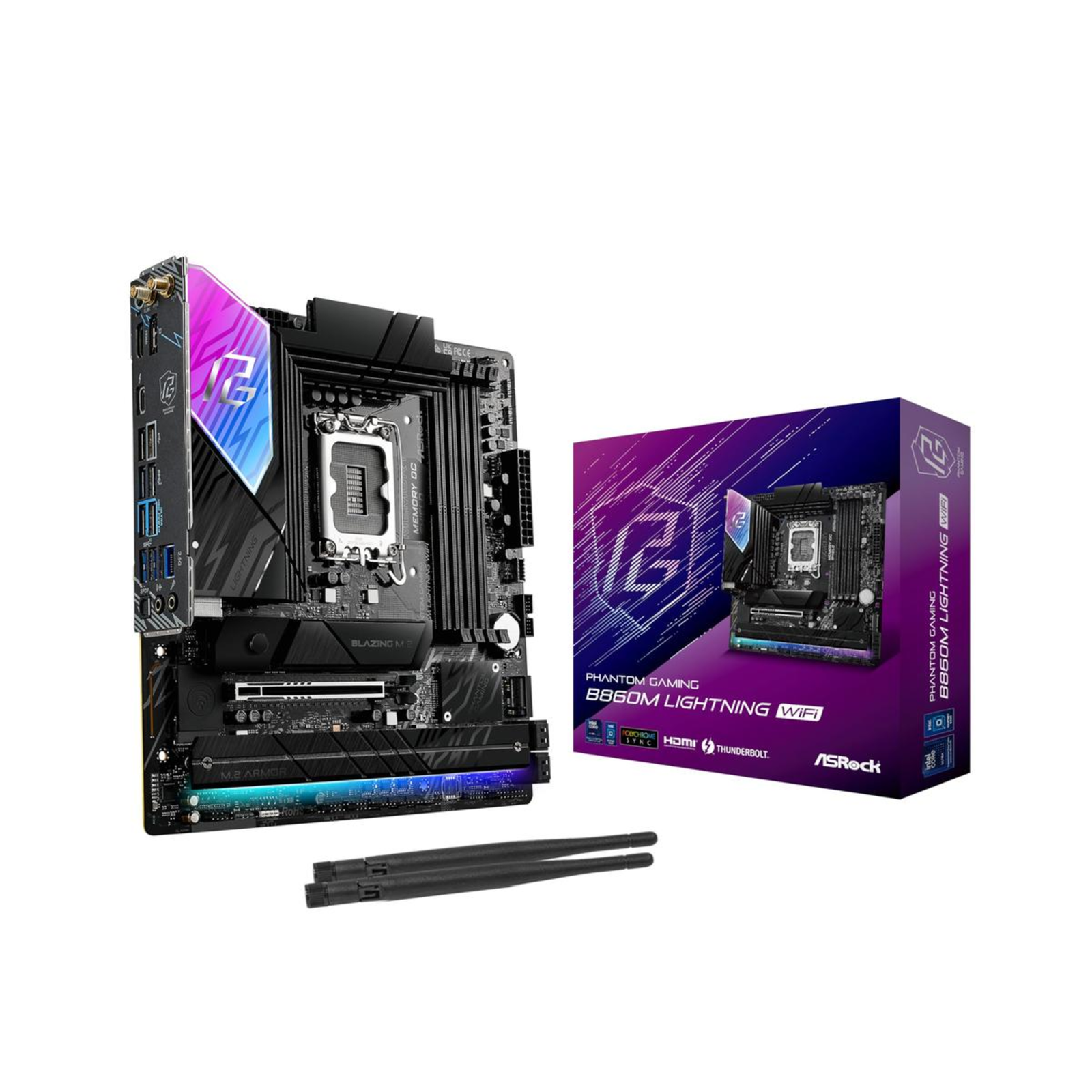ASRock MB Sc LGA1851 B860M Lightning WiFi Intel B860 4xDDR5 1xThunderbolt 1xDP 1xHDMI WiFi MA