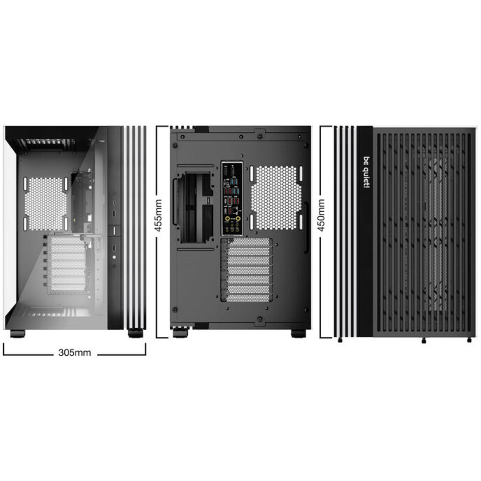 be Quiet Light Base 600 DX RGB Mid Tower ATX Case with Glass Panels (Black)