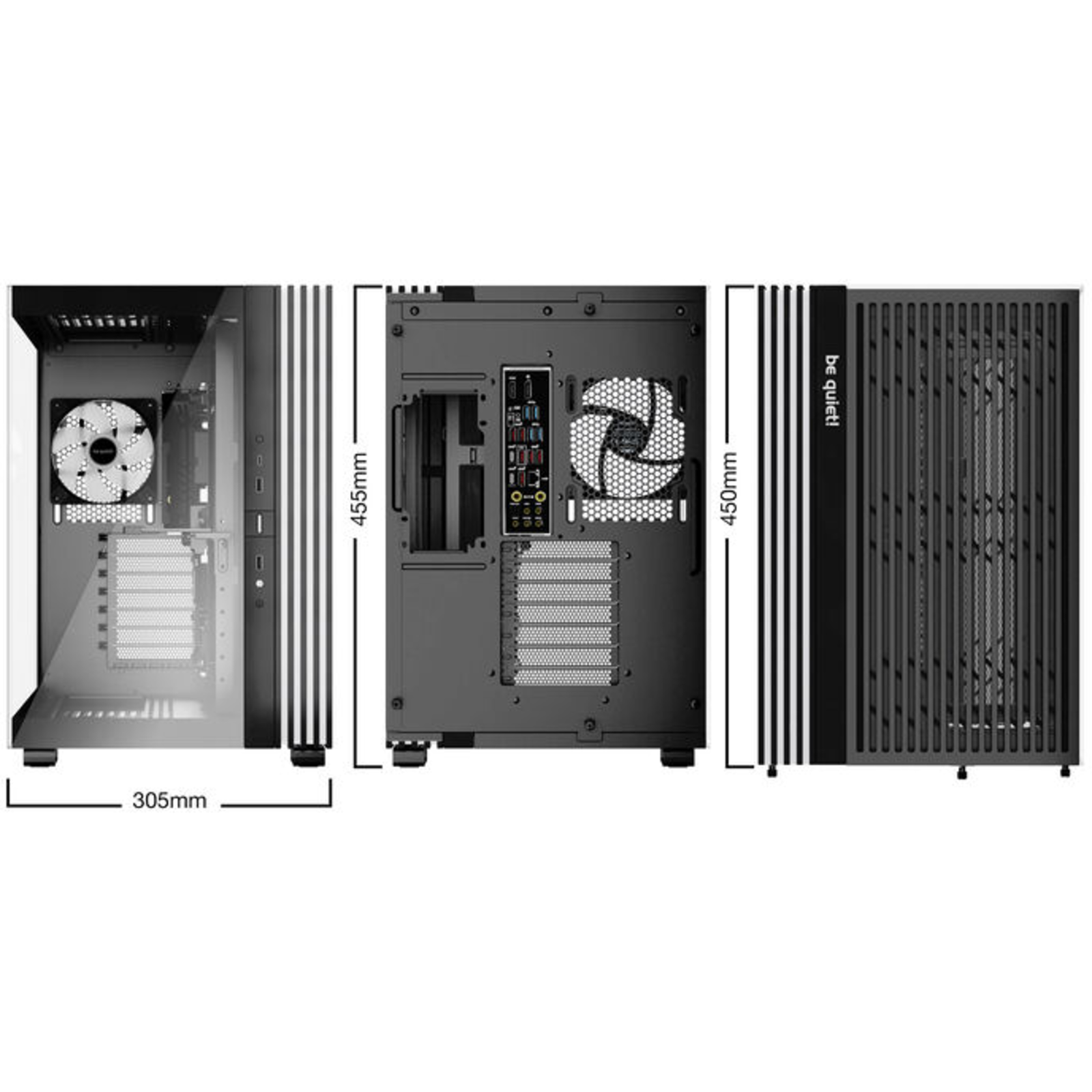 be Quiet Light Base 600 LX RGB ATX Mid Tower Case with Glass Panels (Black)