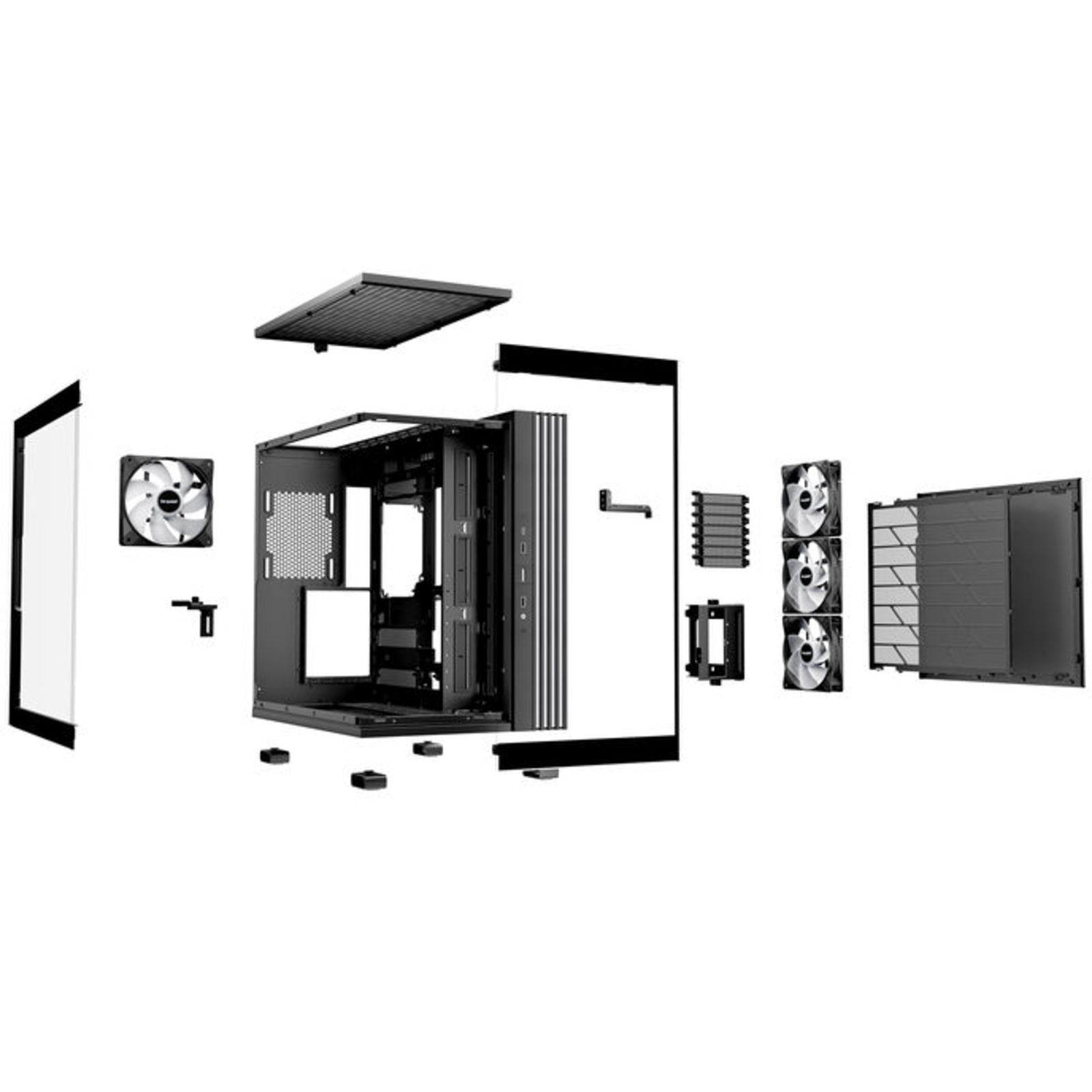 be Quiet Light Base 600 LX RGB ATX Mid Tower Case with Glass Panels (Black)