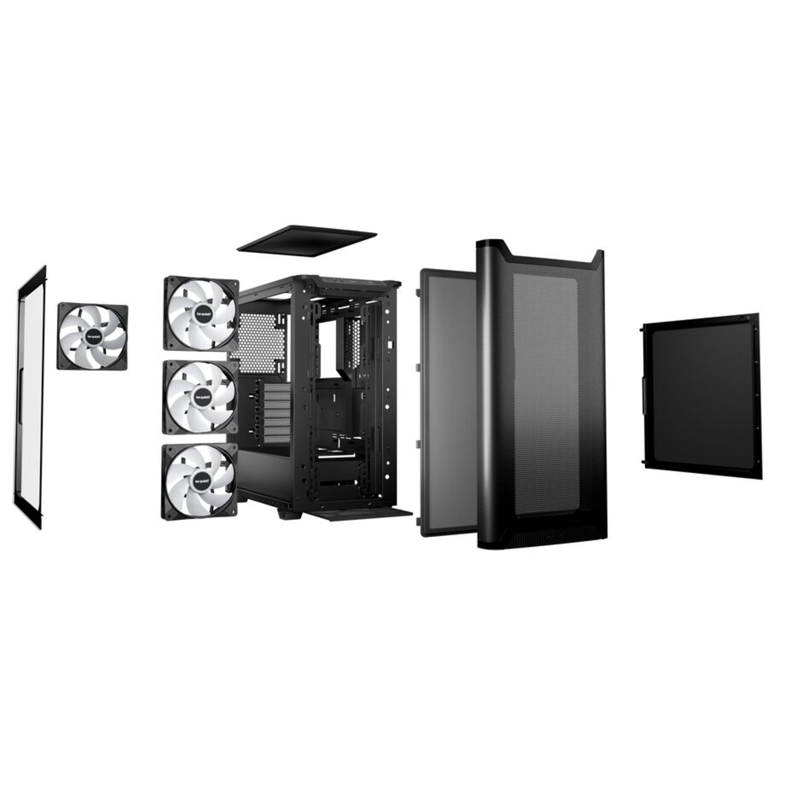 be Quiet Pure Base 501 DX RGB Mid Tower ATX Case with Glass Panel (Black)