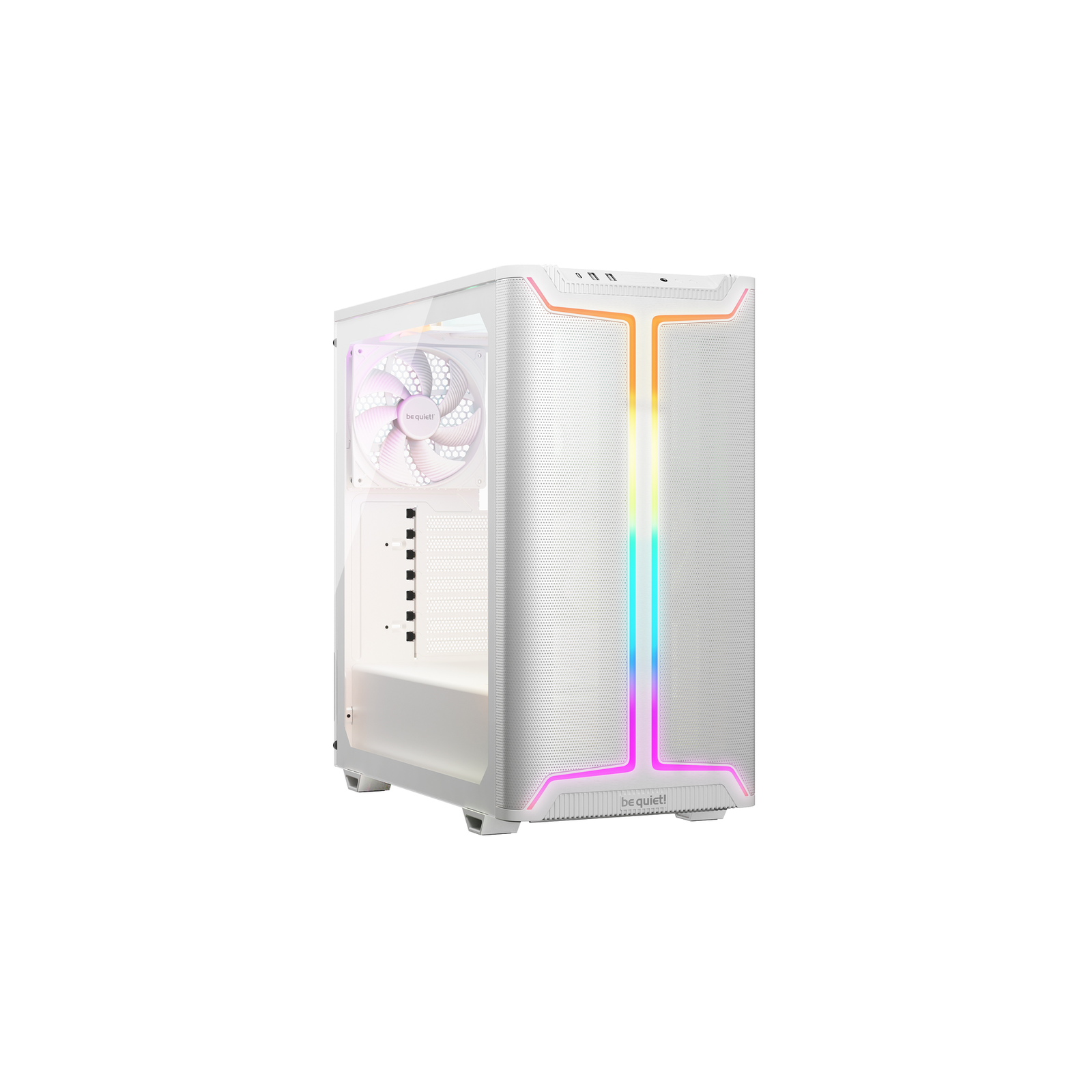 be Quiet Pure Base 501 DX RGB ATX Mid Tower Case with Glass Panel (White)