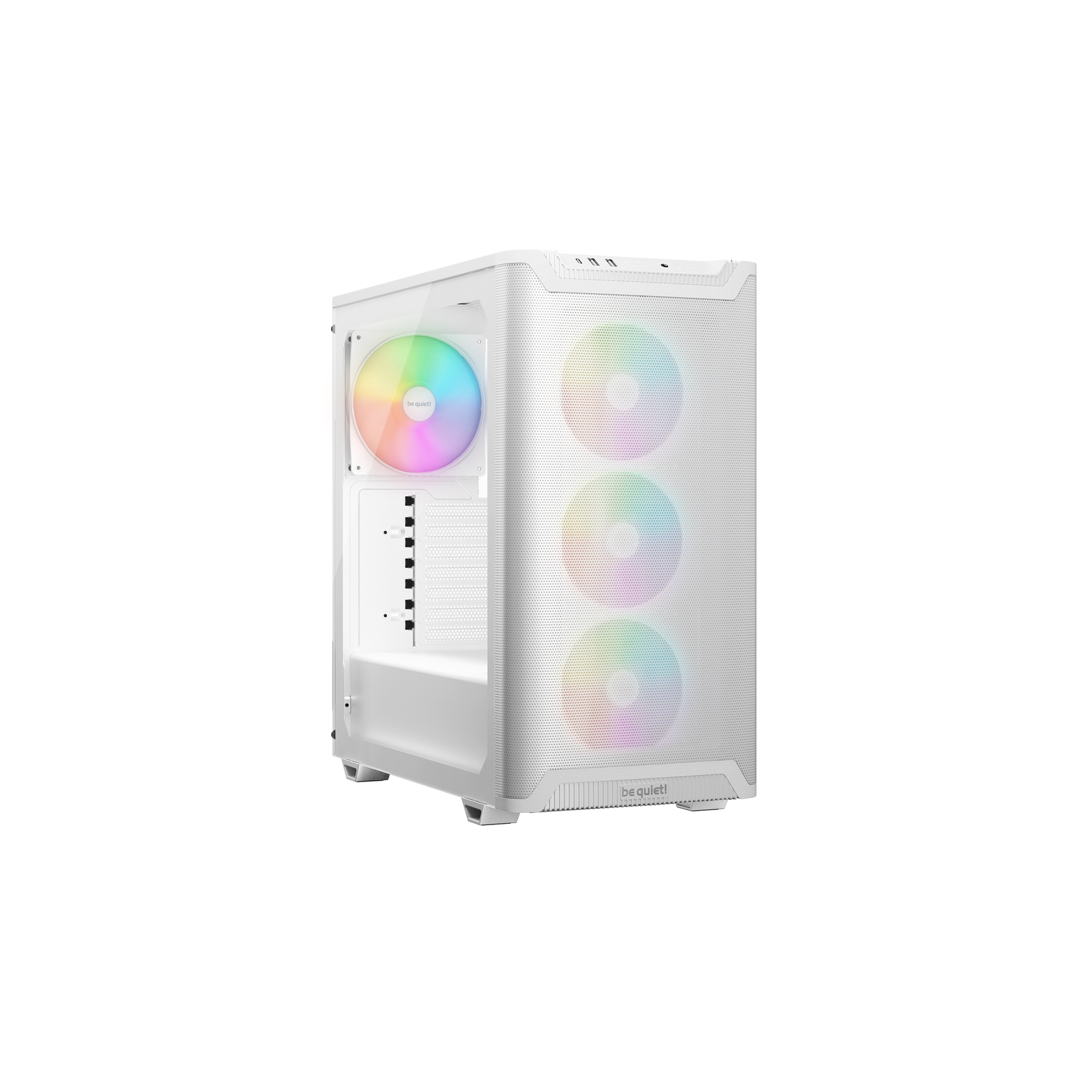 BE QUIET ATX MID-TOWER ENCLOSURE PURE BASE 501 LX RGB with GLASS PANEL (WHITE)