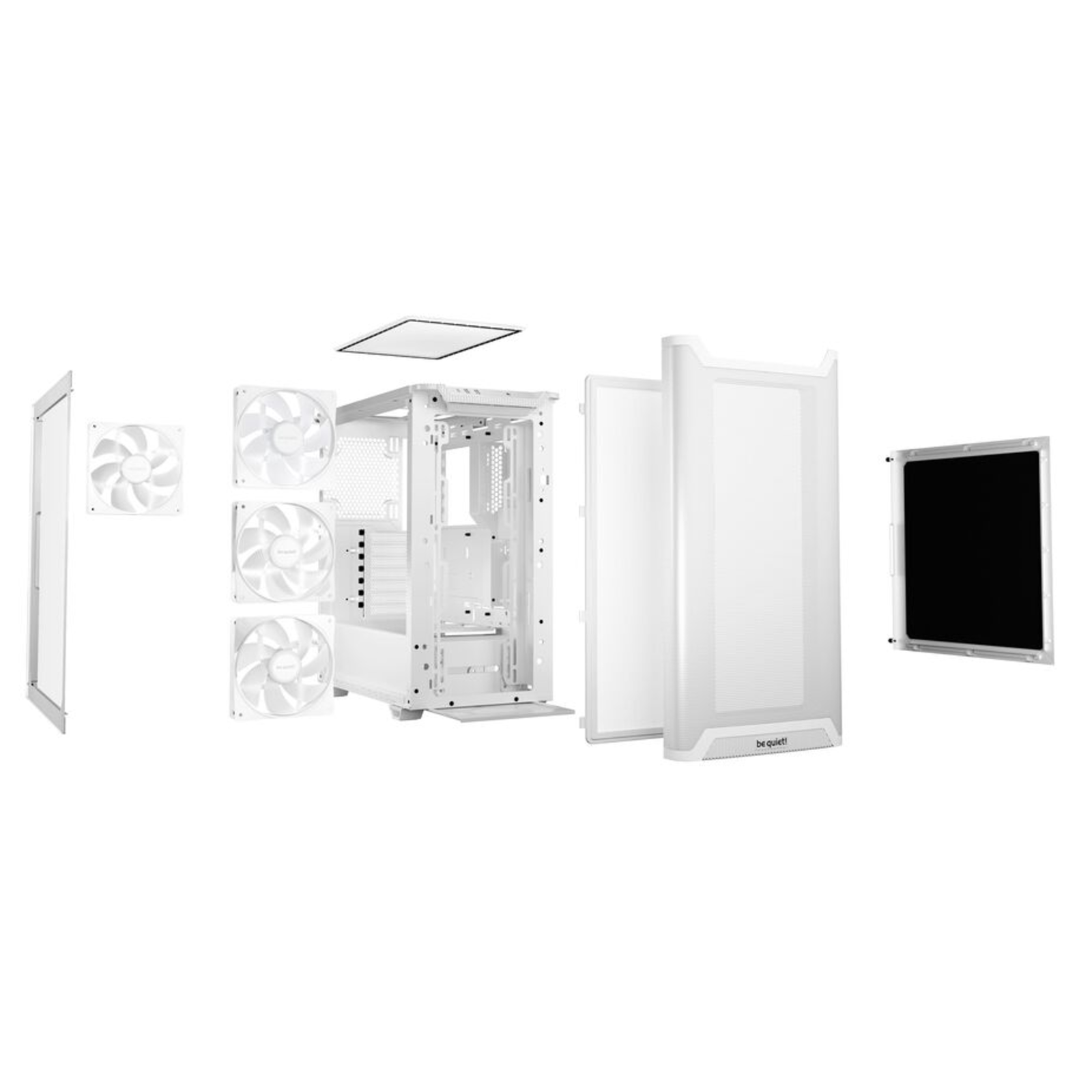 BE QUIET ATX MID-TOWER ENCLOSURE PURE BASE 501 LX RGB with GLASS PANEL (WHITE)