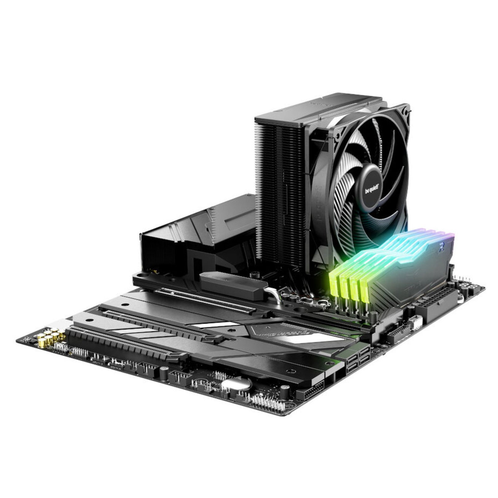 Be Quiet CPU Cooler PURE ROCK 3 Black 120mm PWM Fan 4x Heatpipe Black