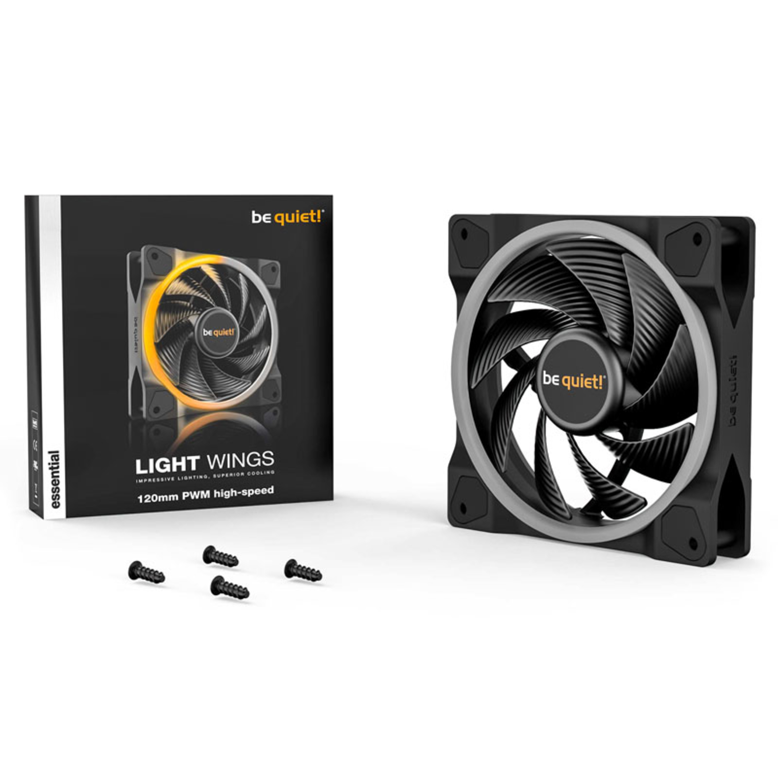 be Quiet Light Wings PWM 120mm High-speed Black