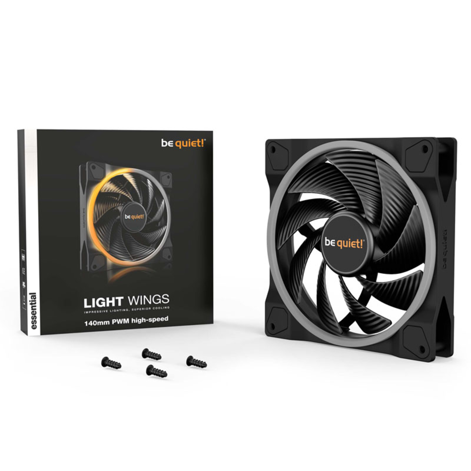 be Quiet Light Wings PWM 140mm High-speed Black