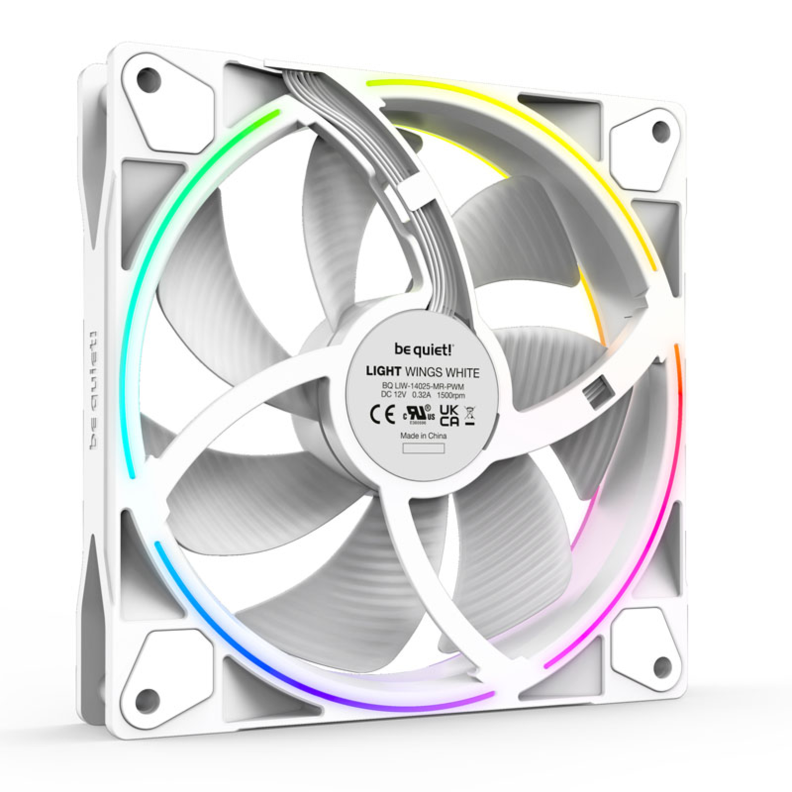 be Quiet Light Wings Computer Case Fan 12cm White