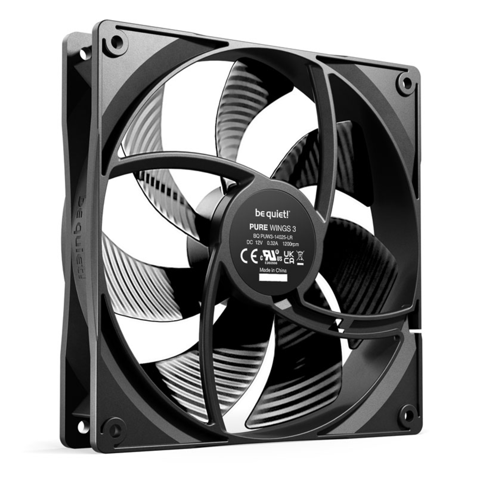 be Quiet Pure Wings 3 Fan 1-Pack Black 140 Mm