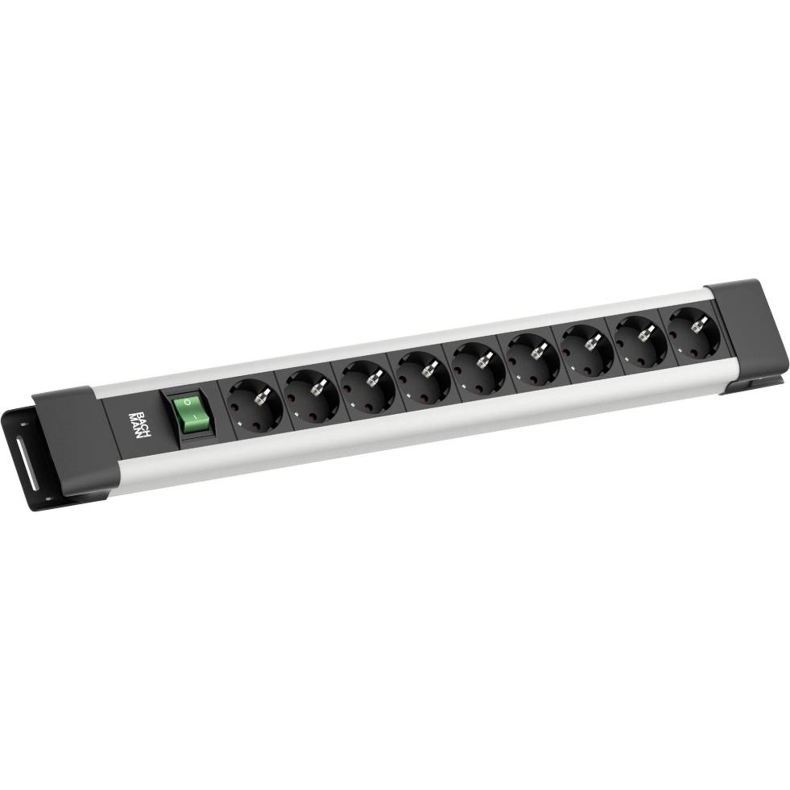Bachmann InchConnectusinch Power Strip 9-way with Switch Connection Cable 2.0 M Black/silver