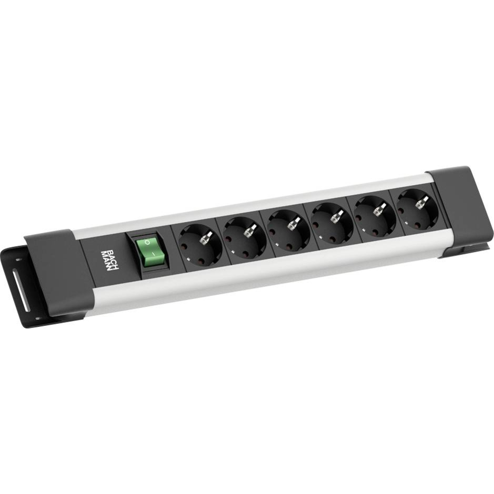 Bachmann InchConnectusinch Power Strip 6-way with Switch Connection Cable 2.0 M Black/silver