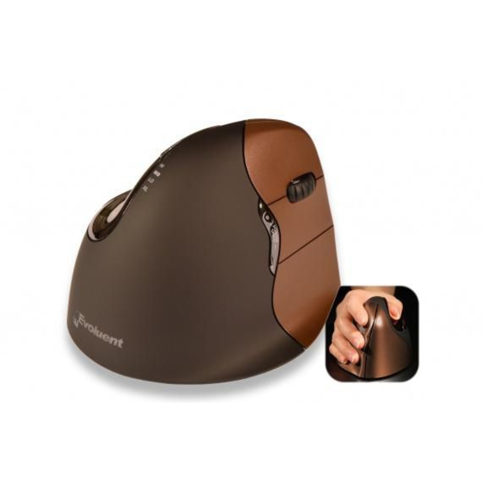EMC EVOLUENT4 SMALL WIRELESS VERTICAL MOUSE BROWN