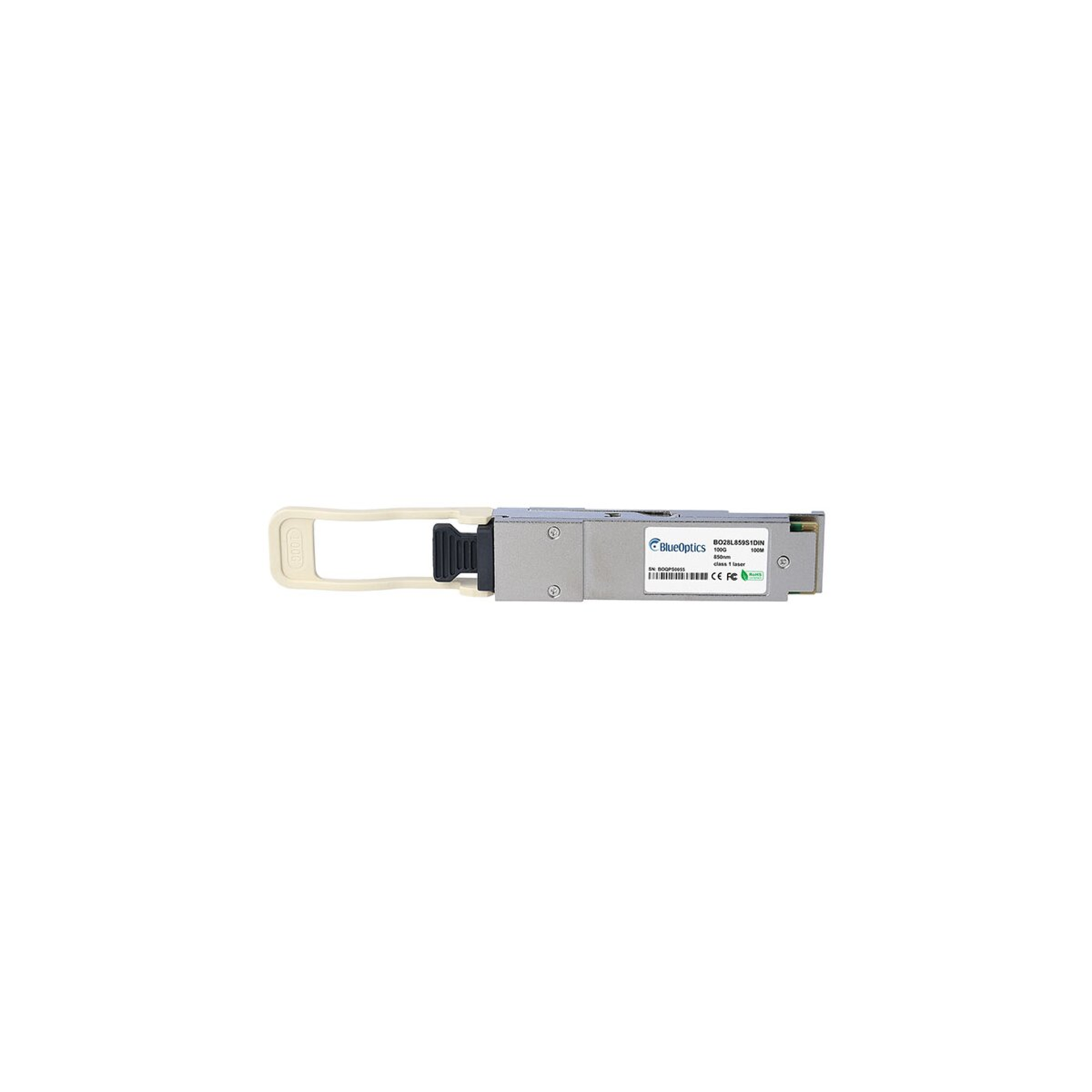 BlueOptics QSFP28 Transceiver MPO/MTP 100GBASE-SR4 Multimode Fibre 4x850nm 100 Metres -40C/+85C DDM