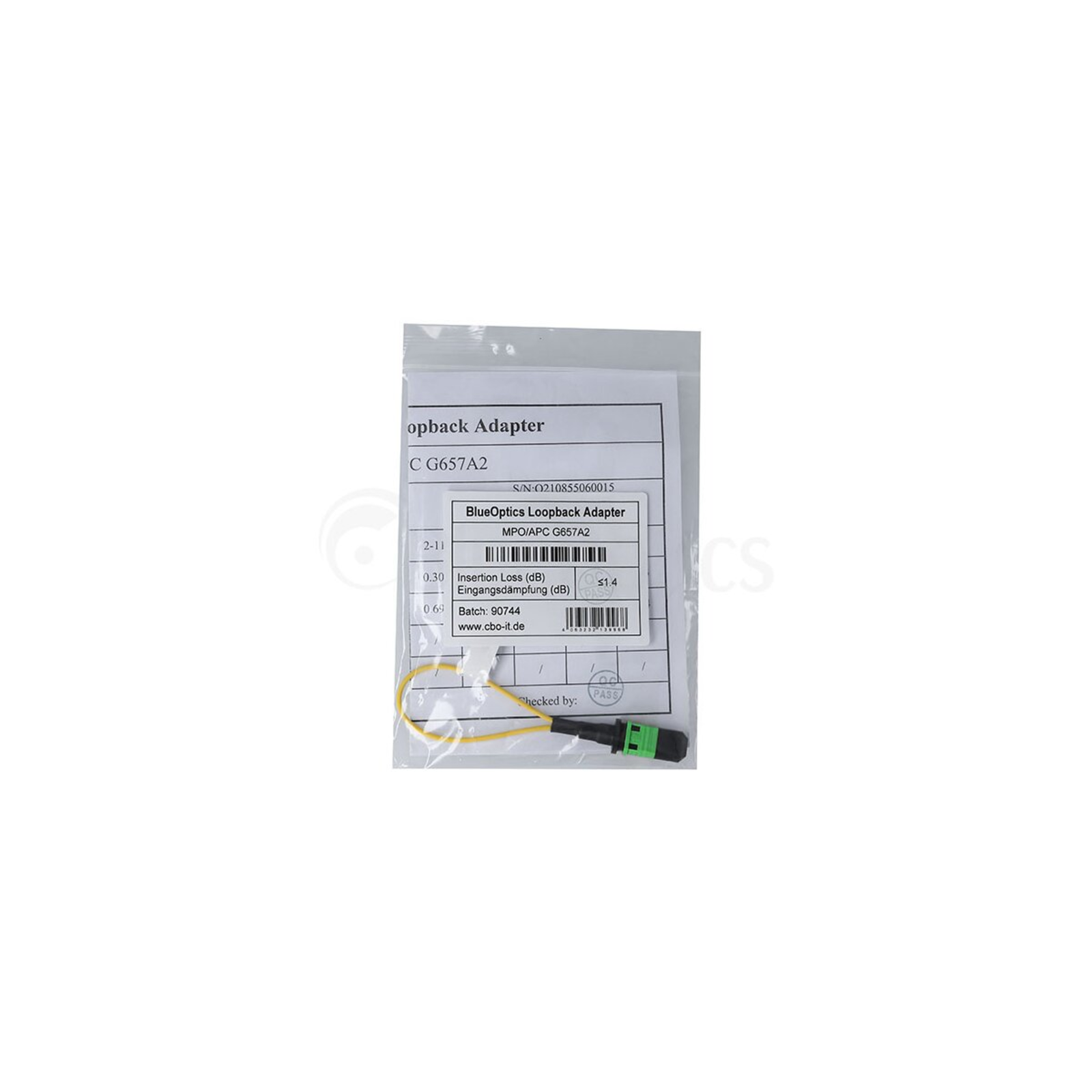 BlueOptics Loopback Adapter MPO/MTP Single-mode SM