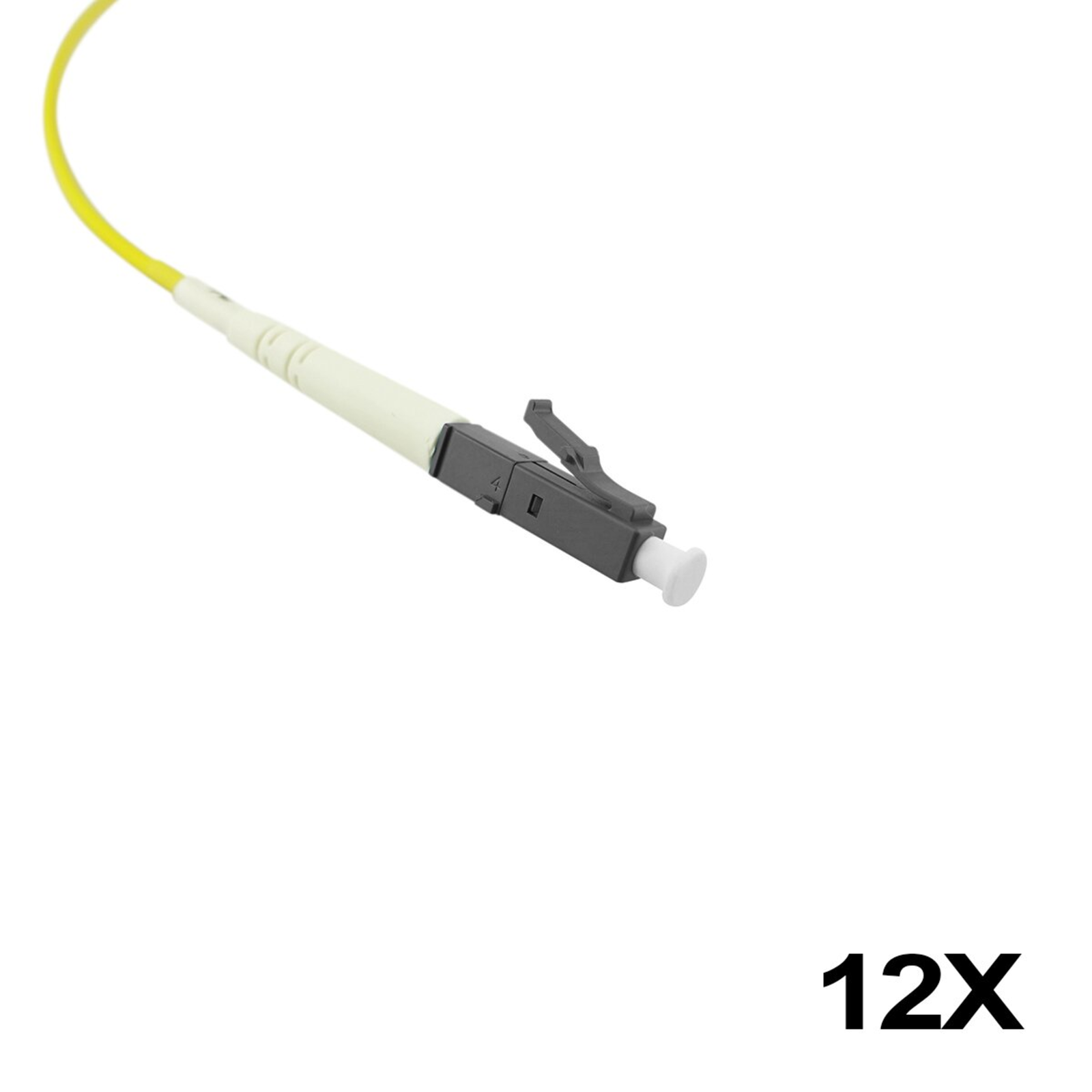 BlueOptics Fiber Optic Pigtail Multicolor 12x 1m LC/UPC OM4 Multimode