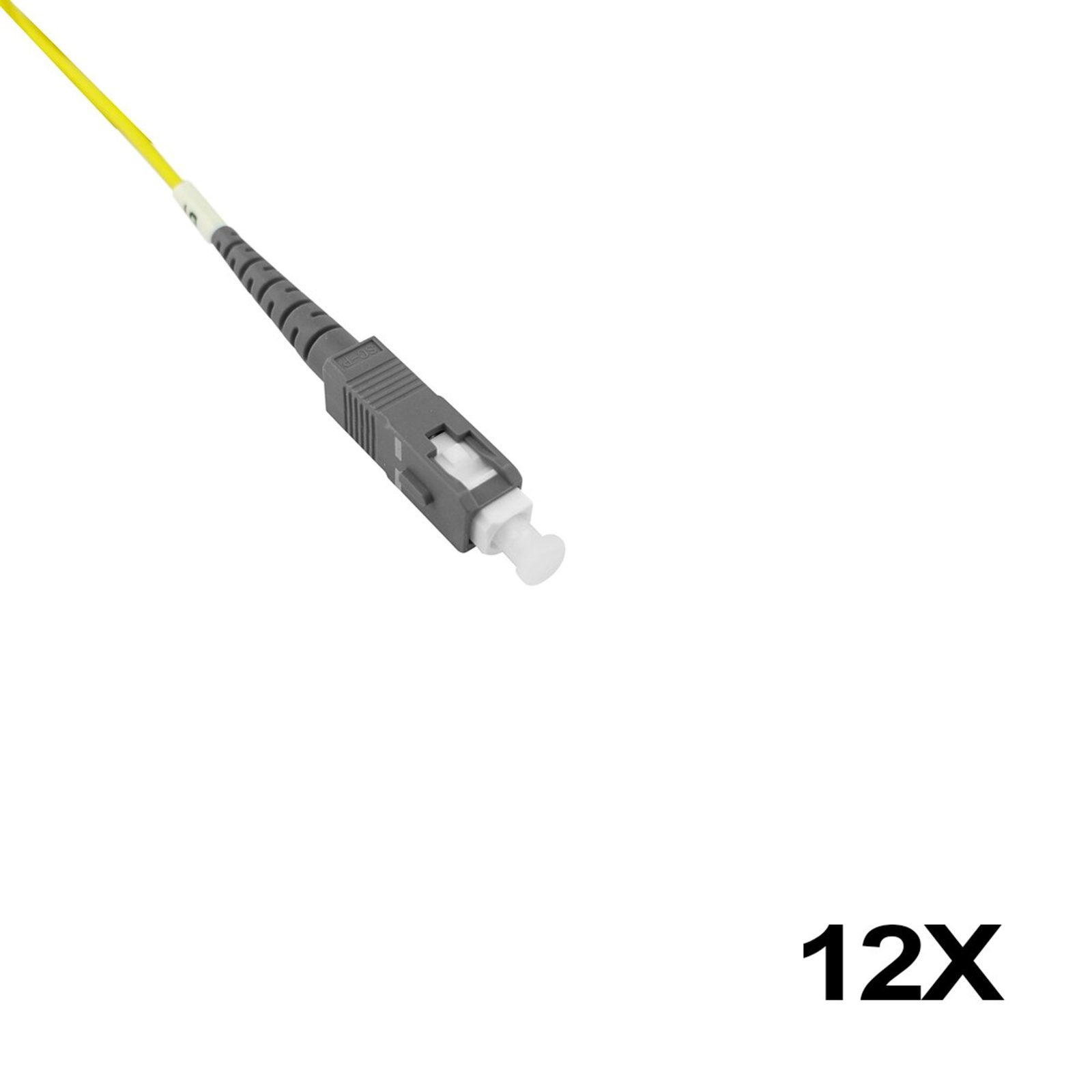 BlueOptics Fiber Optic Pigtail Multicolor 12x 1m SC/UPC OM4 Multimode