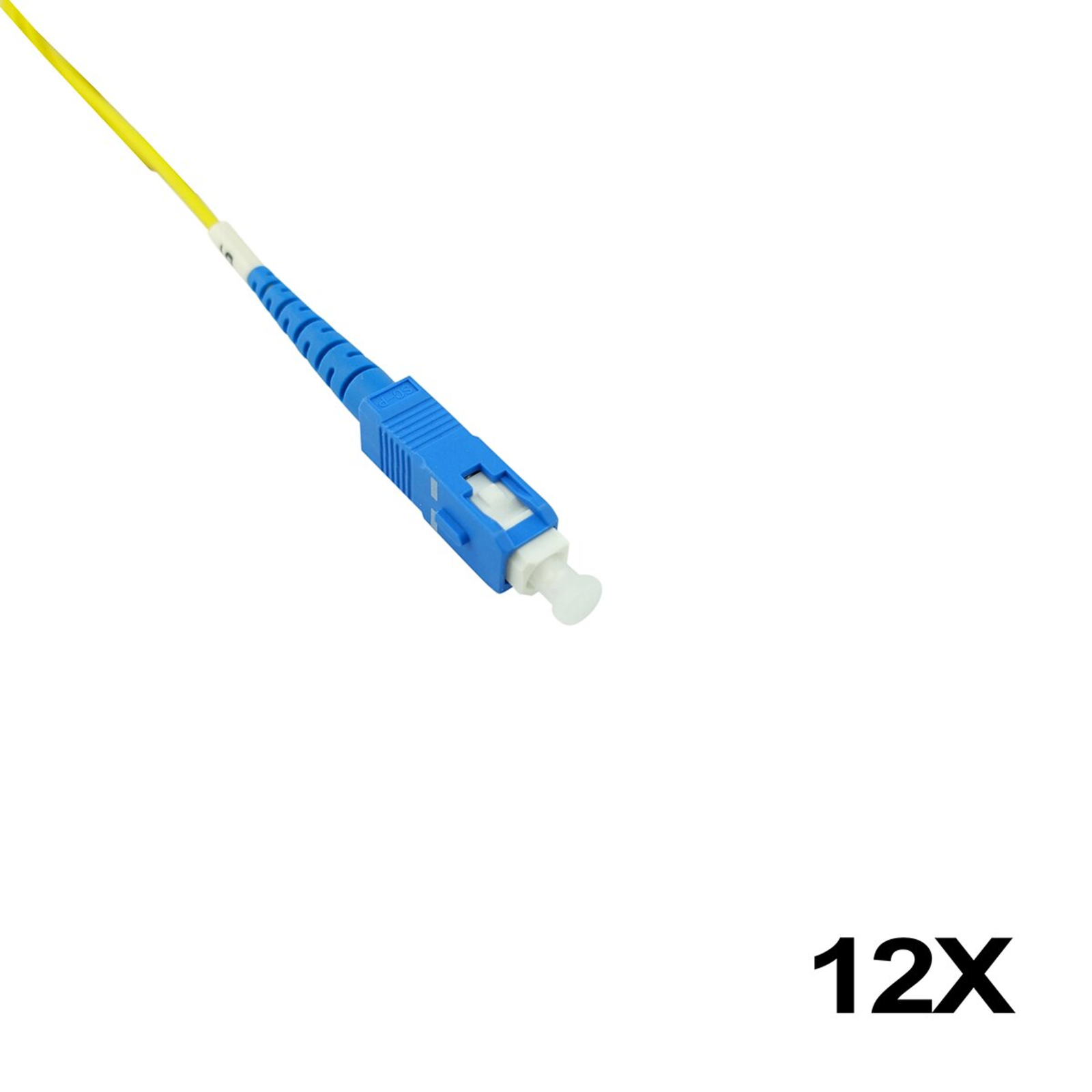 BlueOptics Fiber Optic Pigtail Multicolor 12x 1m SC/APC G.657.A1 Single-mode