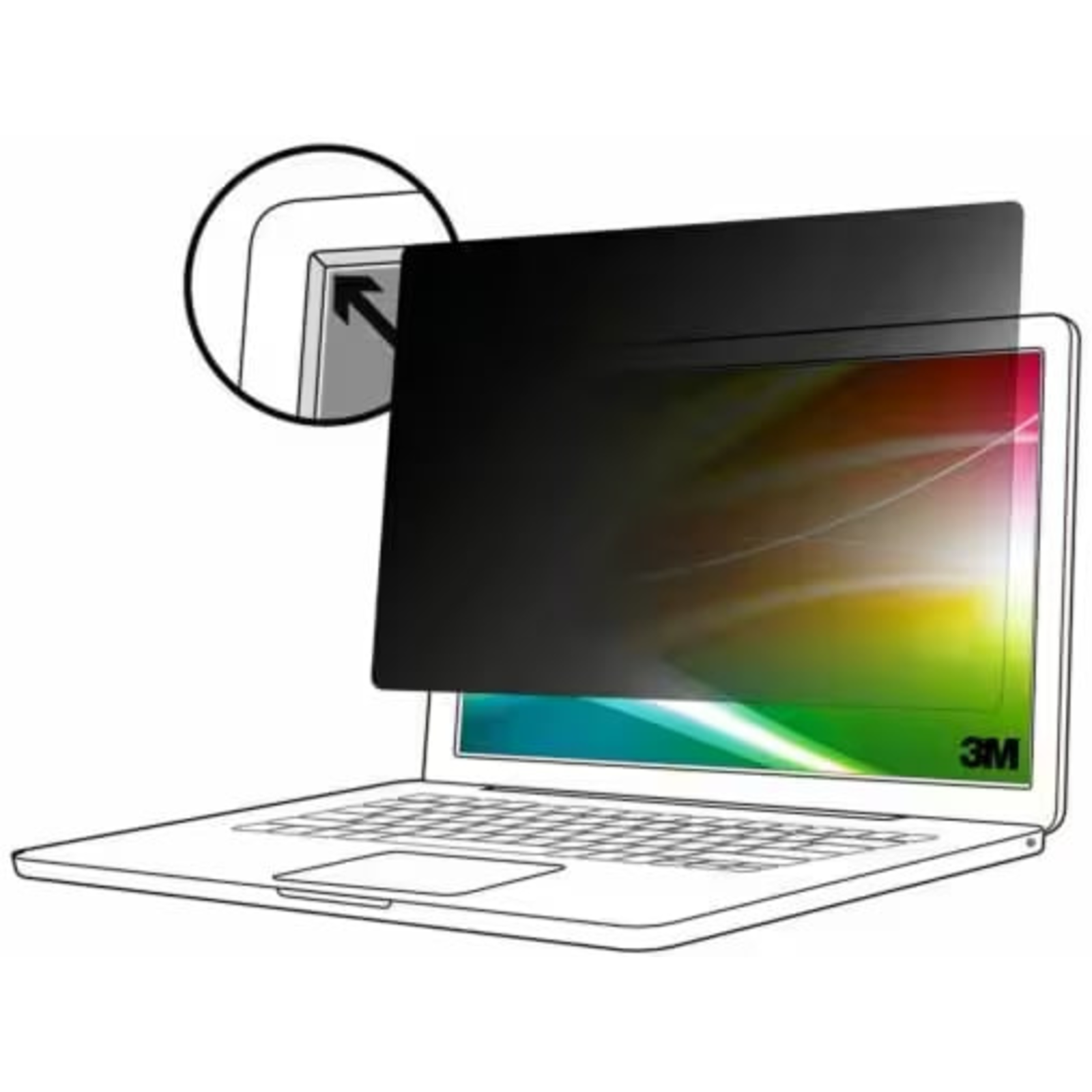 3M 35.6cm 14 Inch 169 Netbook Frameless Privacy Filter Anti-gloss