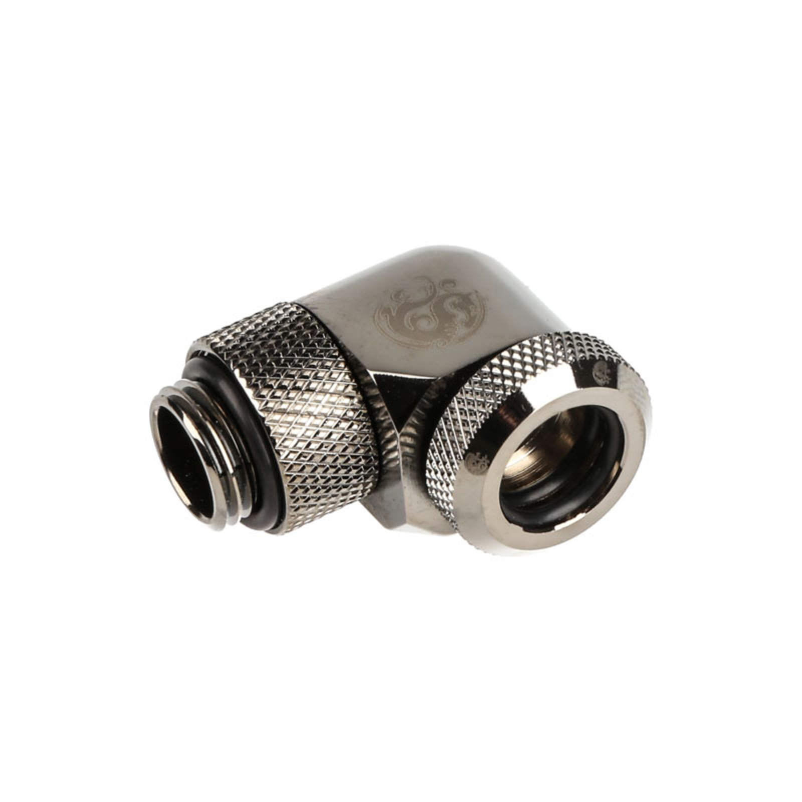 Bitspower Multi-link Adapter Connection 90 Degree G1/4 Inch Male to 12mm OD Hardtube redatable Grey