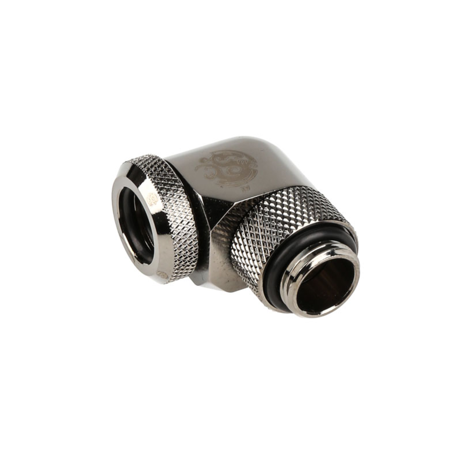 Bitspower Multi-link Adapter Connection 90 Degree G1/4 Inch Male to 12mm OD Hardtube redatable Grey
