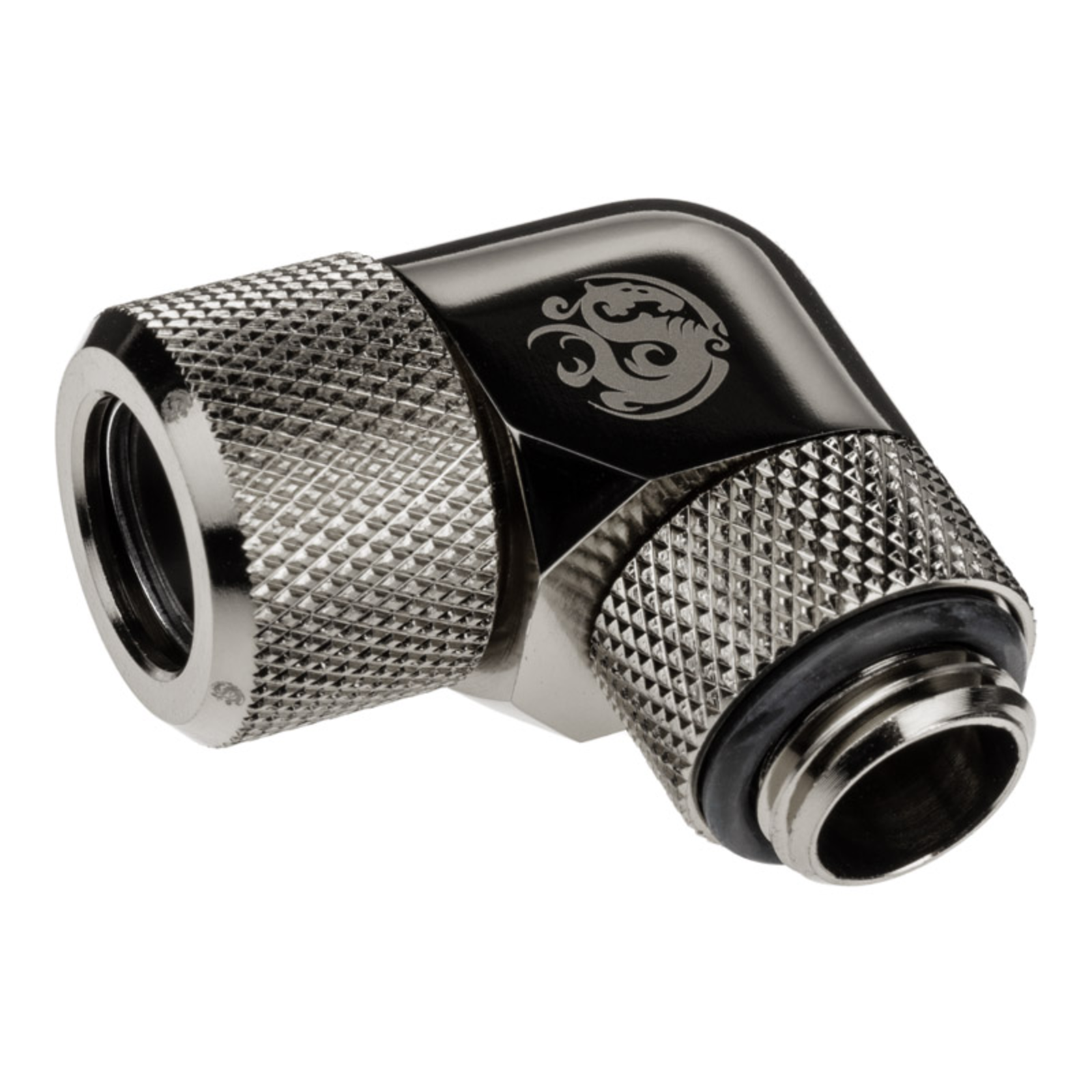 Bitspower Advanced Multi-link Adapter 90 Degree G1/4inch AG to 12mm AD Hardtube redatable Black