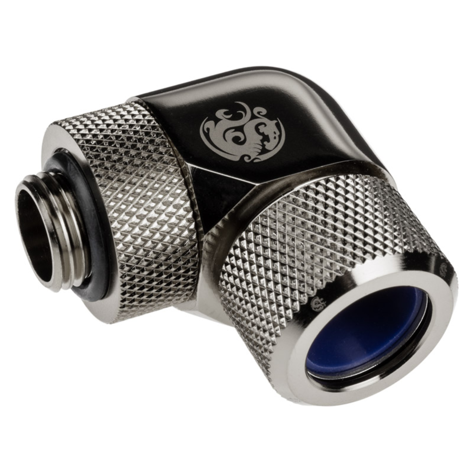 Bitspower Advanced Multi-link Adapter 90 Degree G1/4inch AG to 14mm AD Hardtube redatable Black