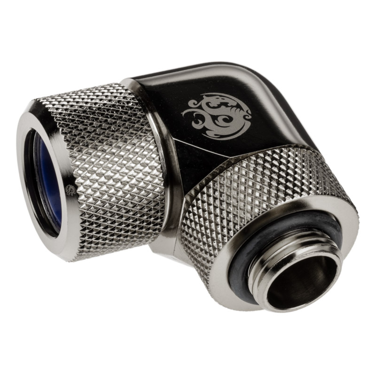 Bitspower Advanced Multi-link Adapter 90 Degree G1/4inch AG to 14mm AD Hardtube redatable Black
