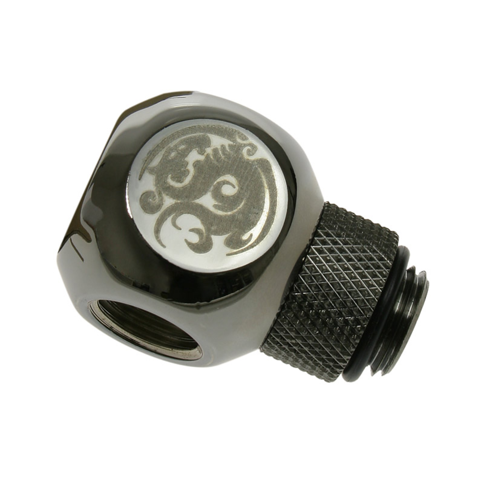 Bitspower Adapter Q-splitter G1/4 Inch AG to 3x G1/4 Inch IG redatable Black Glossy
