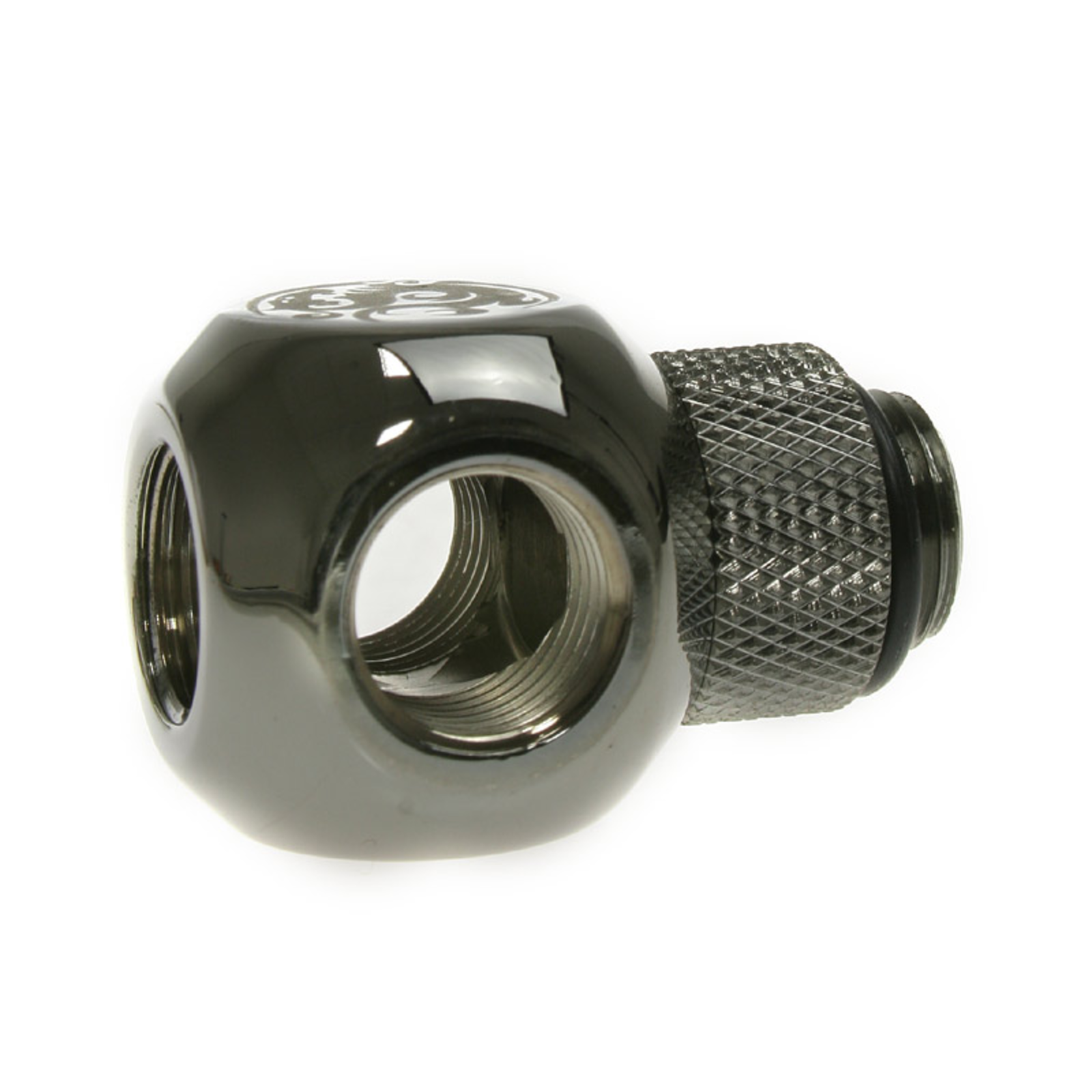 Bitspower Adapter Q-splitter G1/4 Inch AG to 3x G1/4 Inch IG redatable Black Glossy