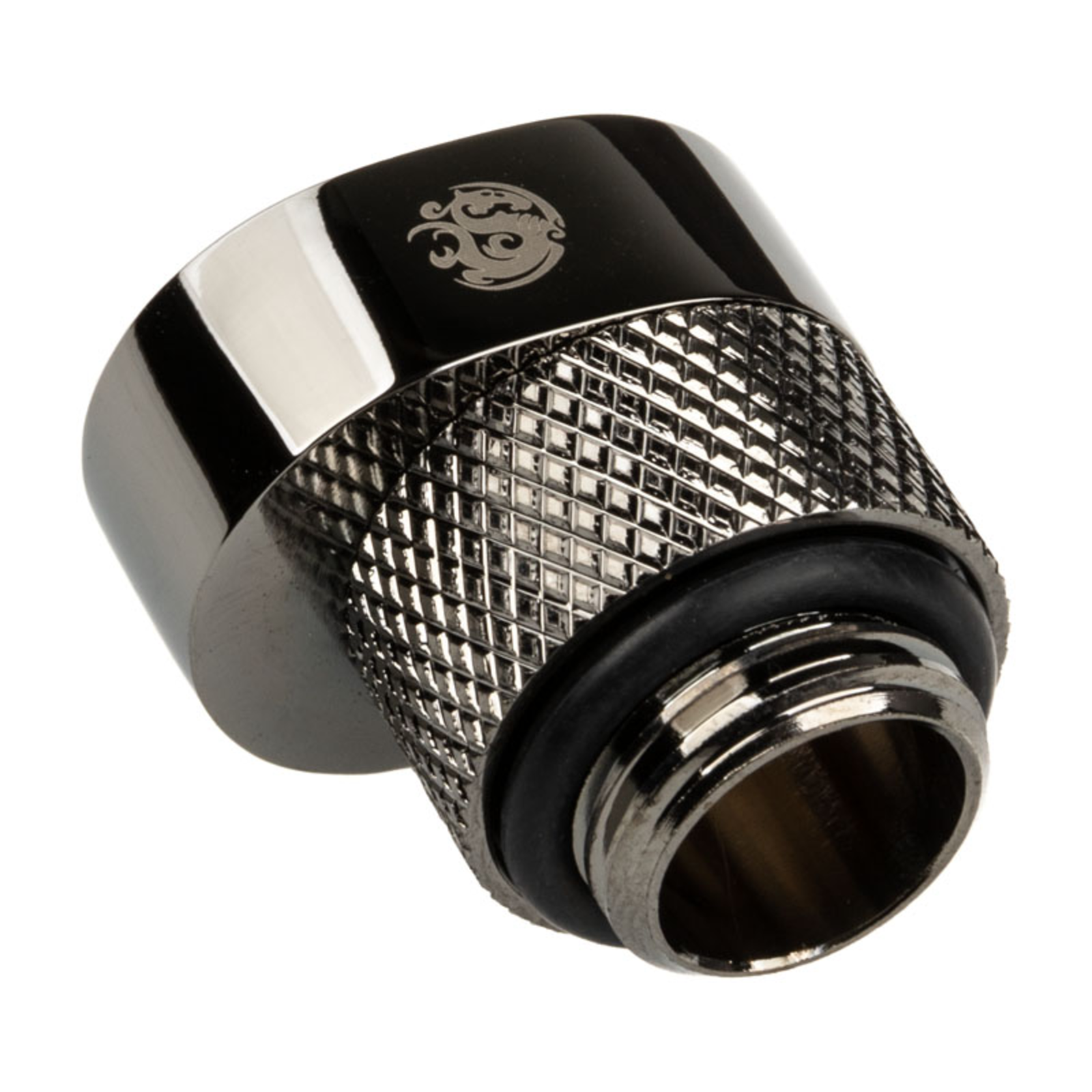 Bitspower X-Cross Adapter G1/4 Inch Male to G1/4 Inch Female 5mm Offset Shiny Black
