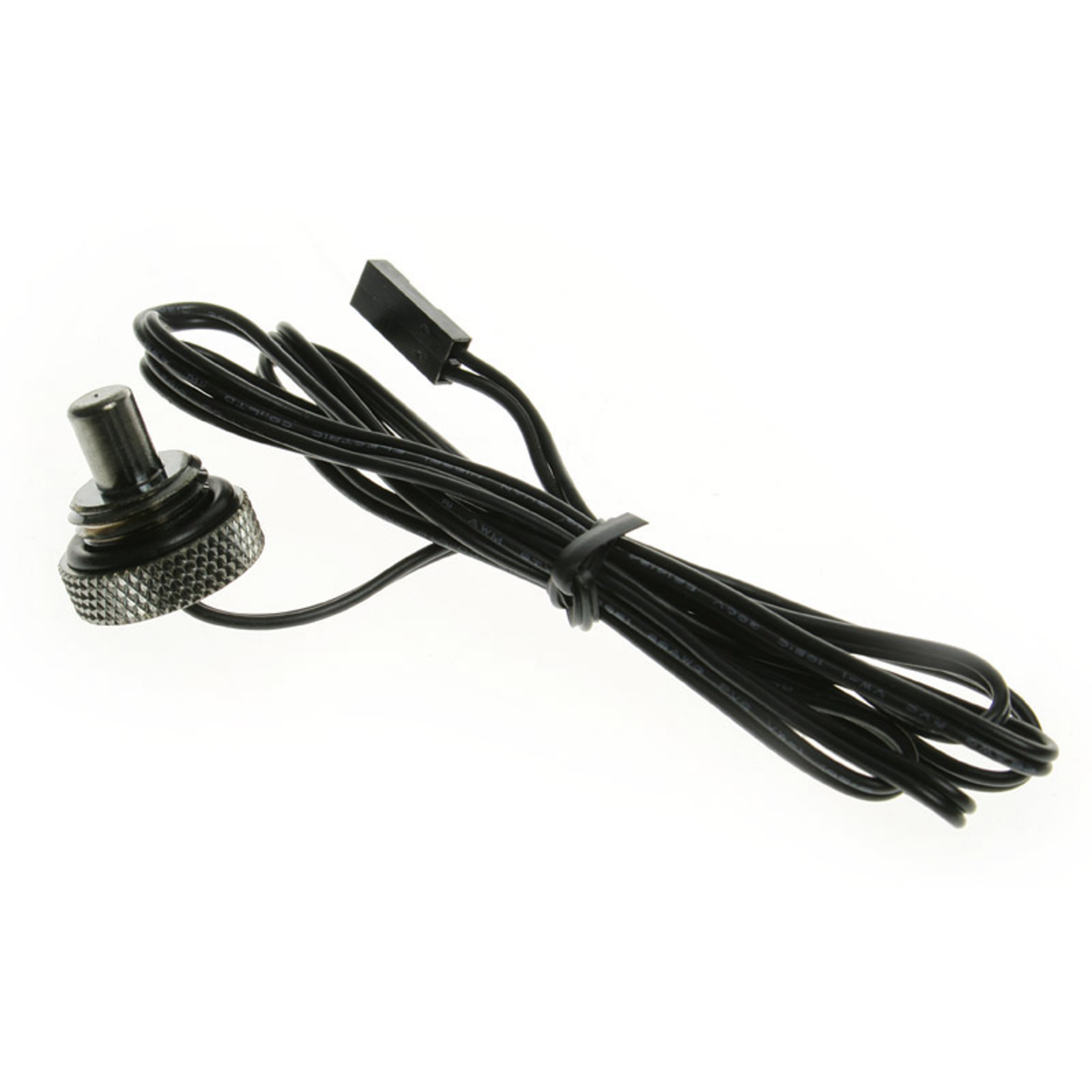 Bitspower Sealing Plug with Temperature Sensor G1/4 Inch IG 90cm Black Glossy