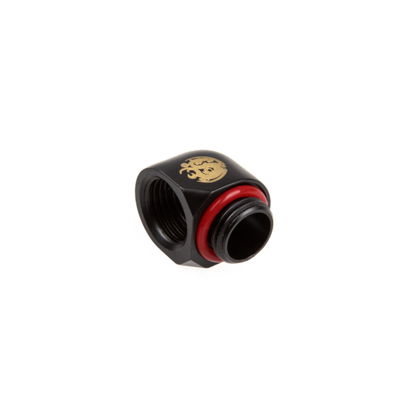 Bitspower Adapter 90 Degree G1/4 Inch Male to G1/4 Inch Female Carbon Black
