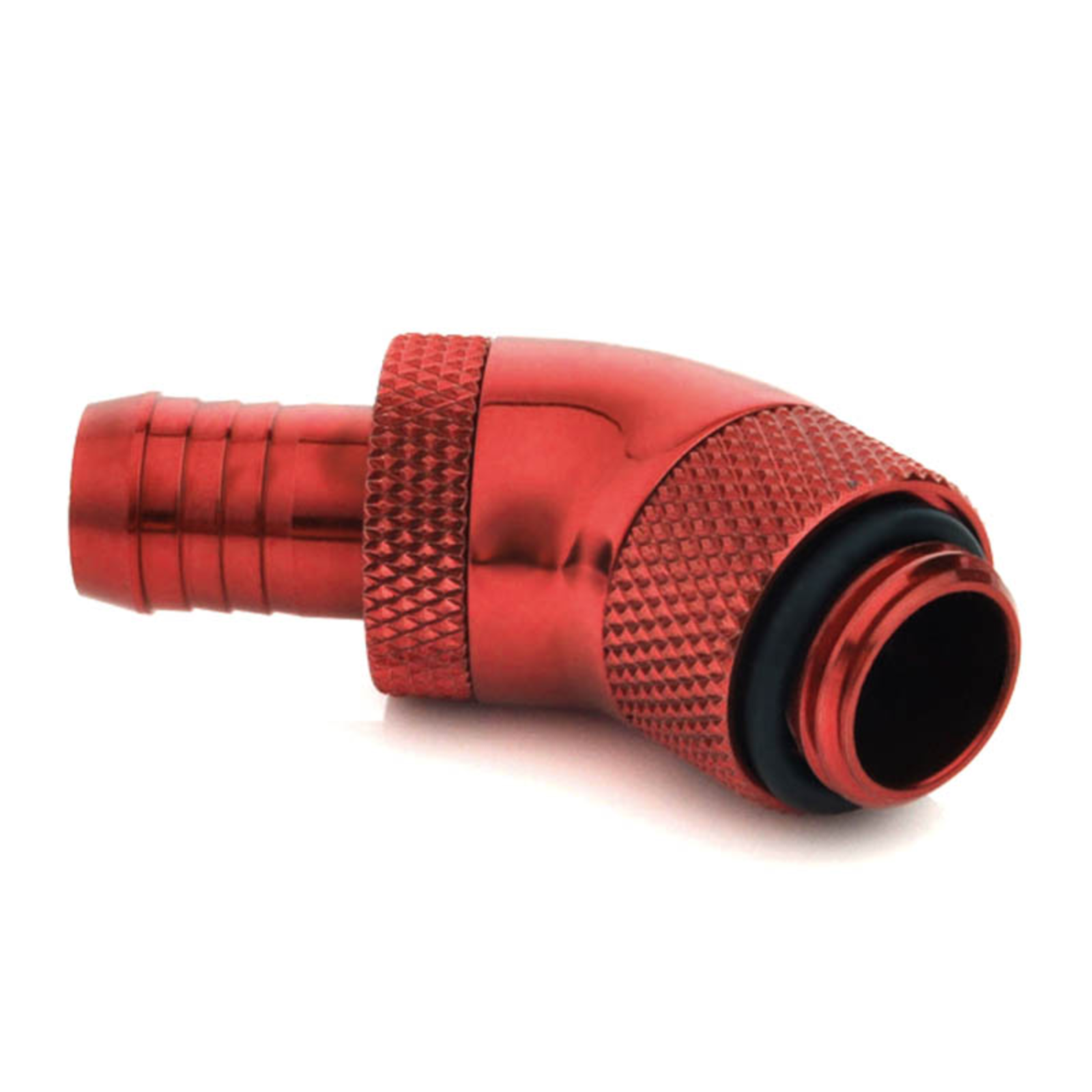 Bitspower Connection 45 Degree G1/4 Inch AG to 10mm ID redatable Red