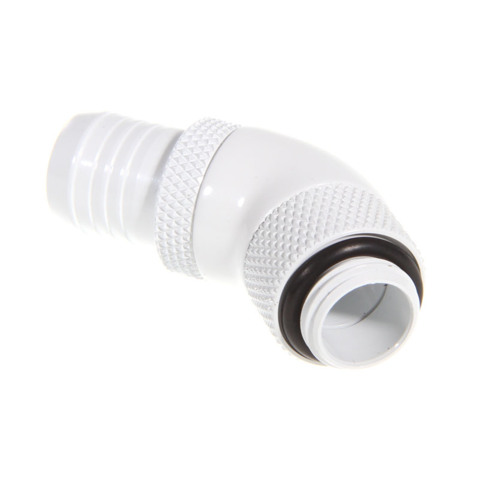 Bitspower Connection 45 Degree G1/4 Inch AG to 13mm ID redatable White