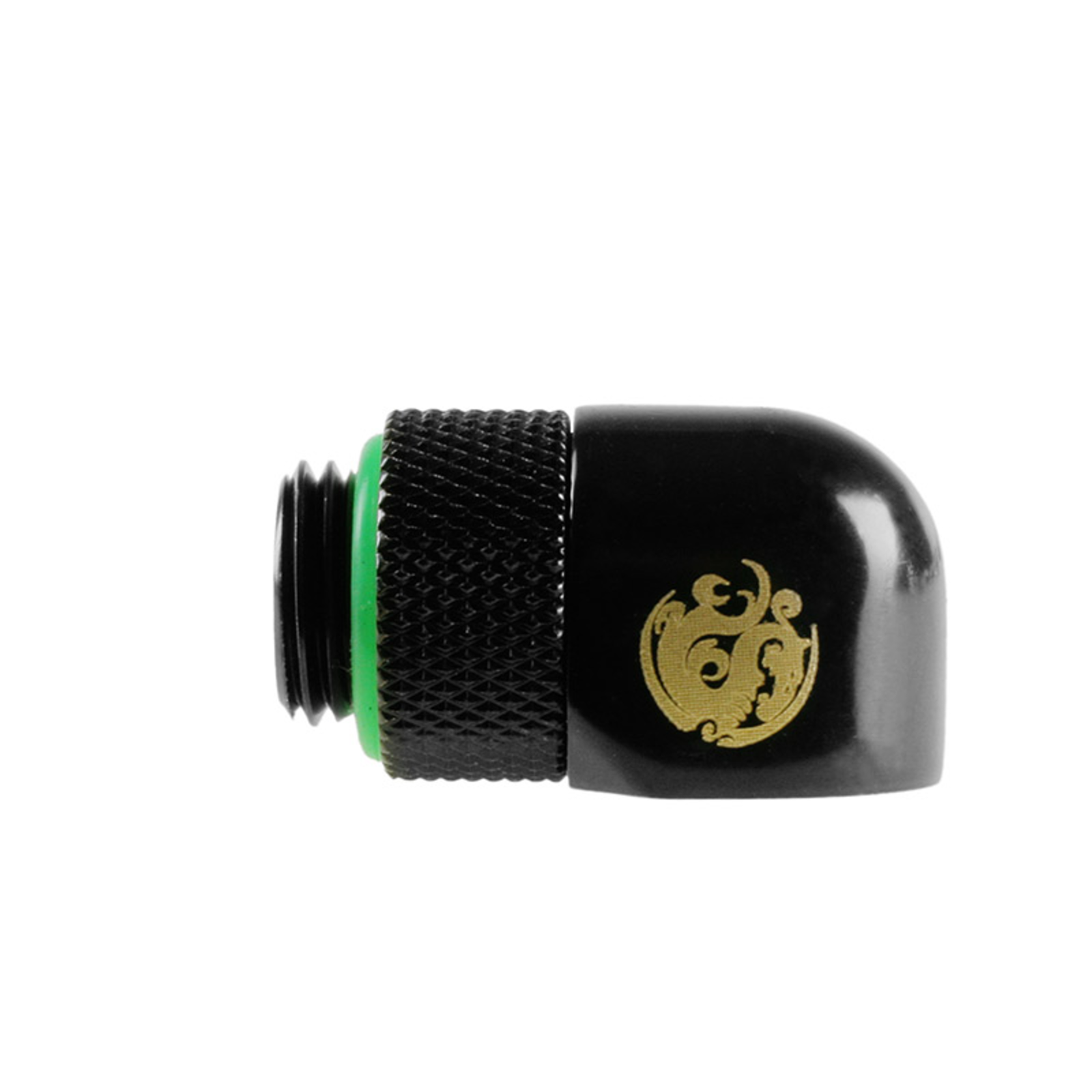 Bitspower Adapter 90 Degrees G1/4 Inch Male to G1/4 Inch Female redatable Black matte