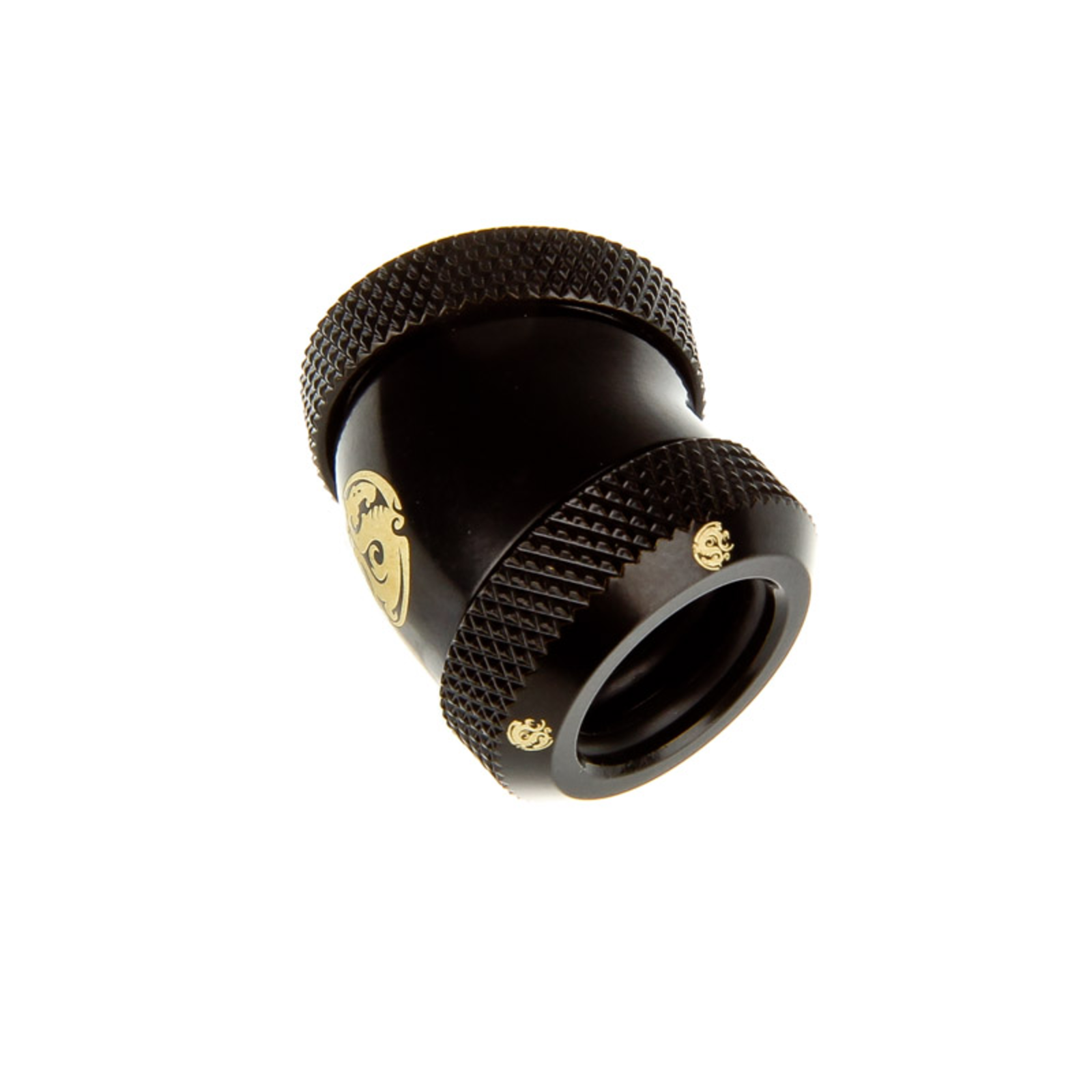 Bitspower Multi-link Adapter 30 Degrees 12mm OD to 12mm OD Hardtube Black matte