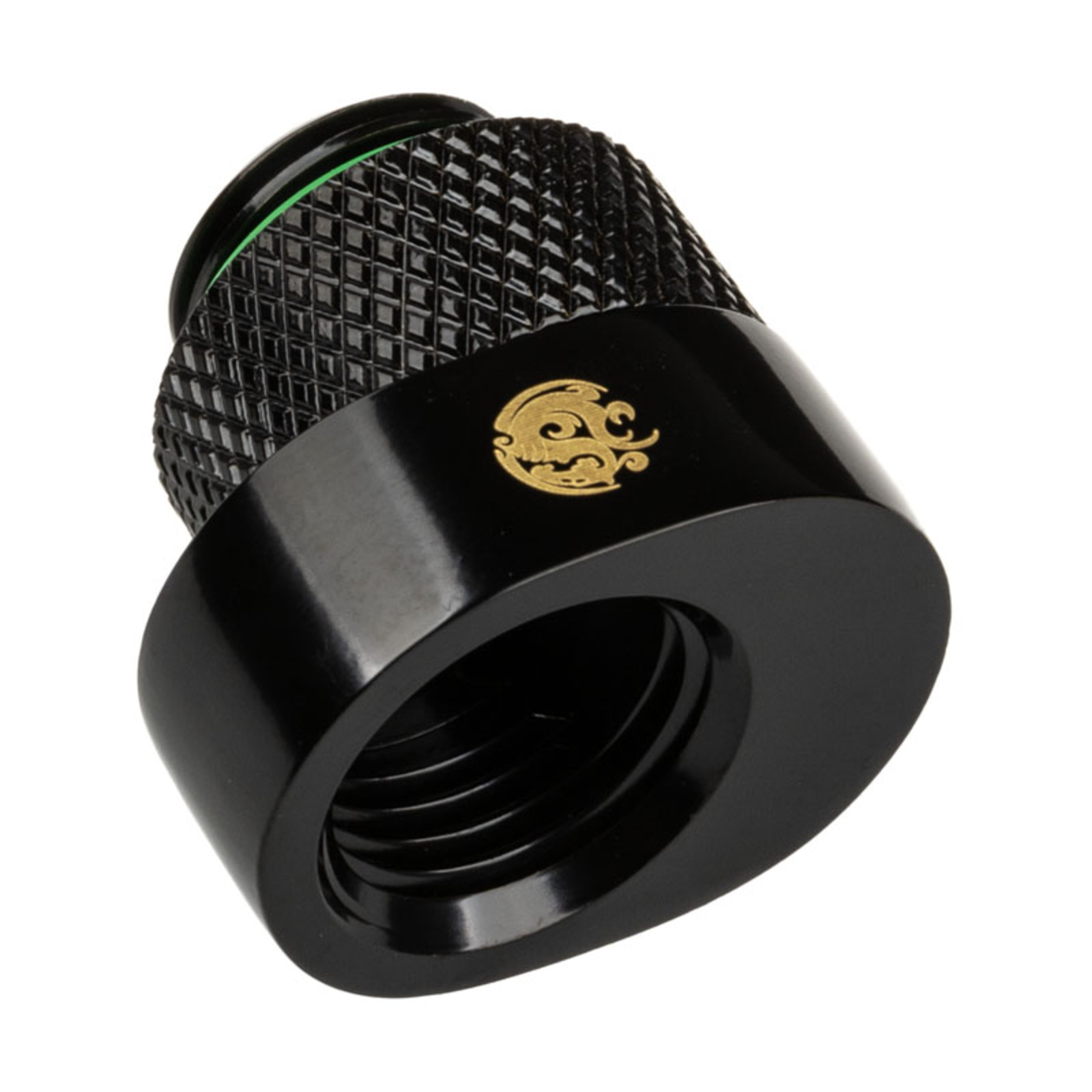Bitspower X-Cross Adapter G1/4 Inch Male to G1/4 Inch Female 5mm Offset Black matte