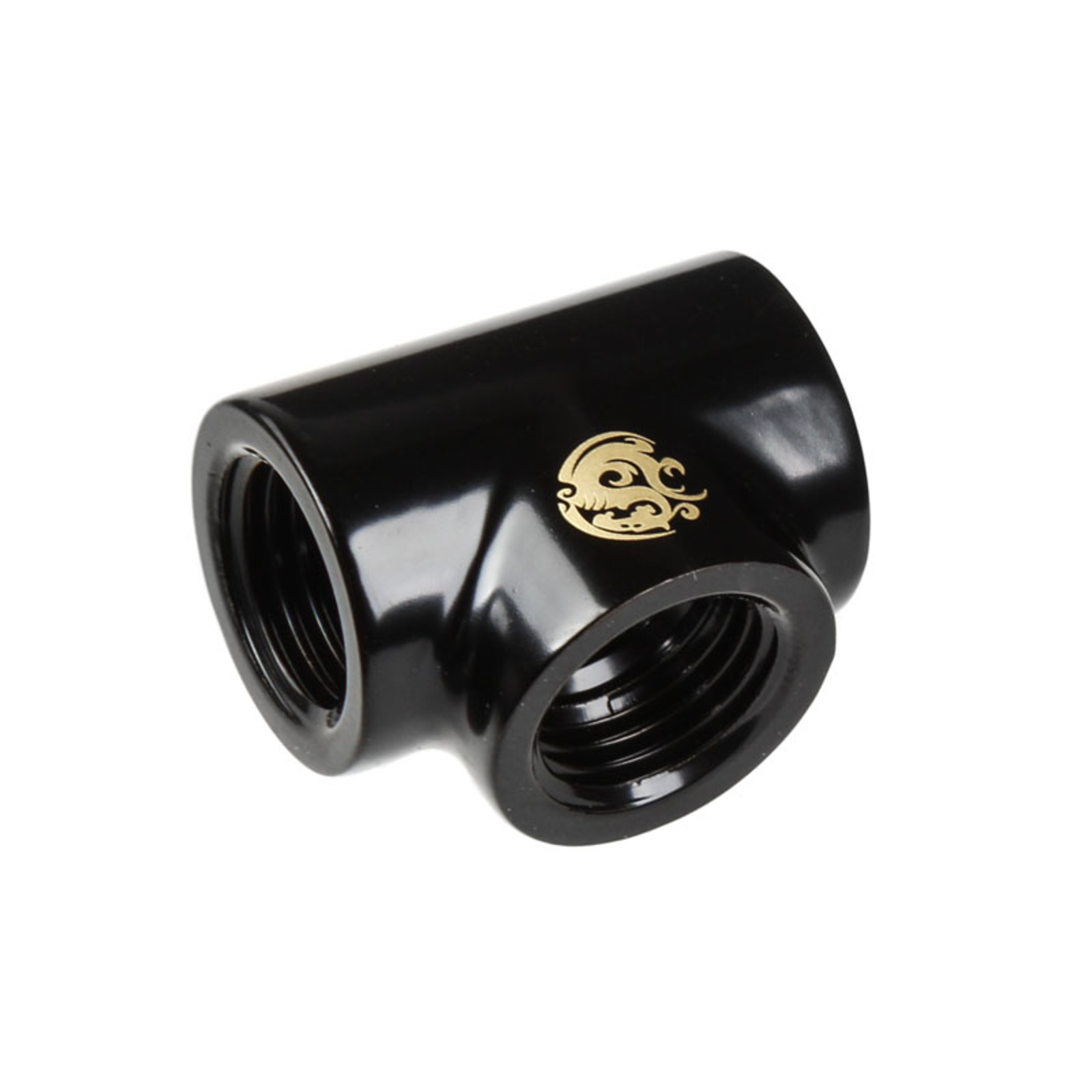 Bitspower Adapter T-splitter 3x G1/4 Inch IG Black matte