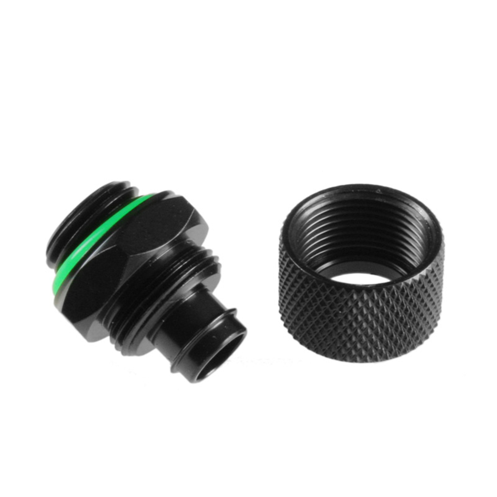 Bitspower Connection Straight G1/4 Inch AG to 11/8mm Black matte