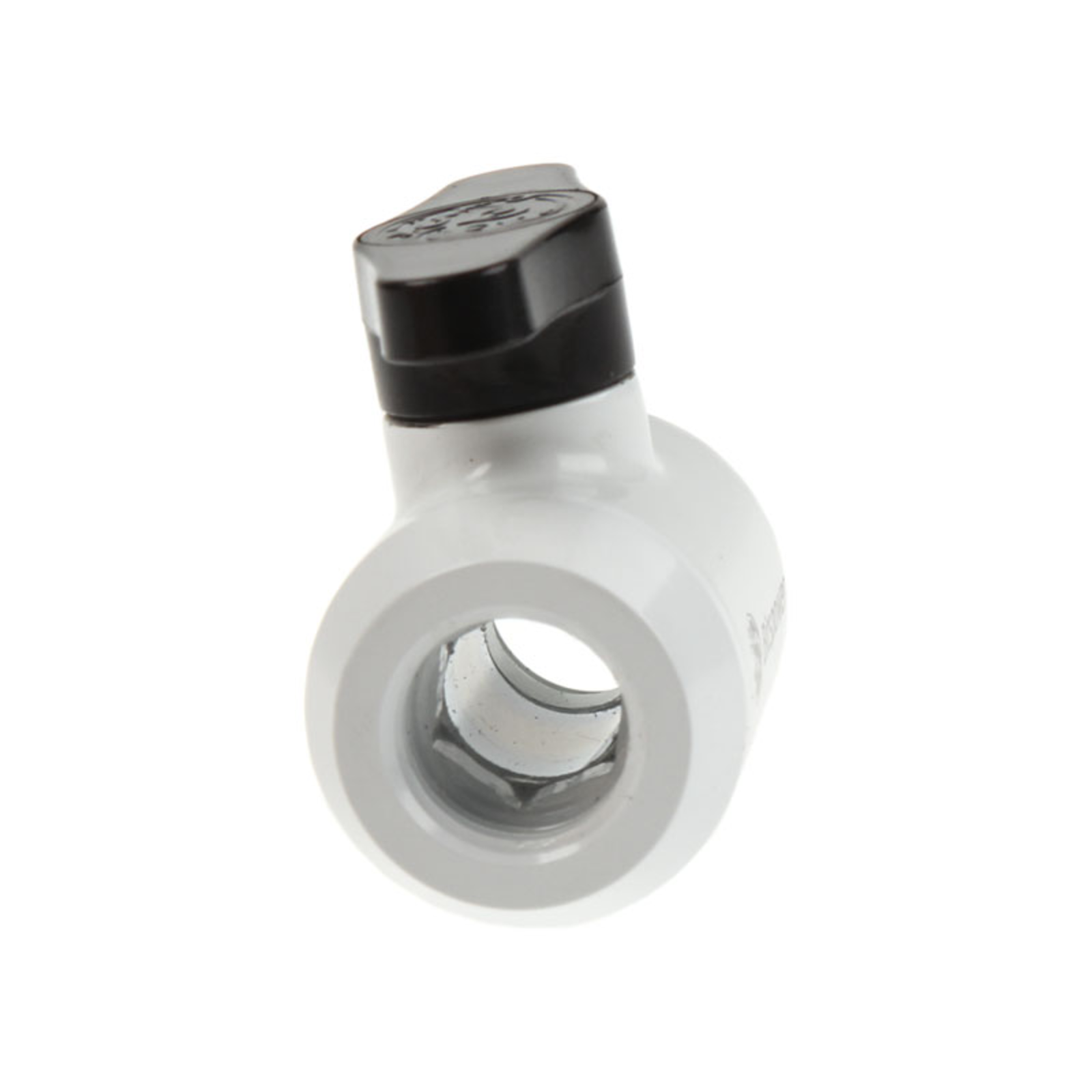 Bitspower Stopcock 2x IG 1/4 Inch Black Handle White