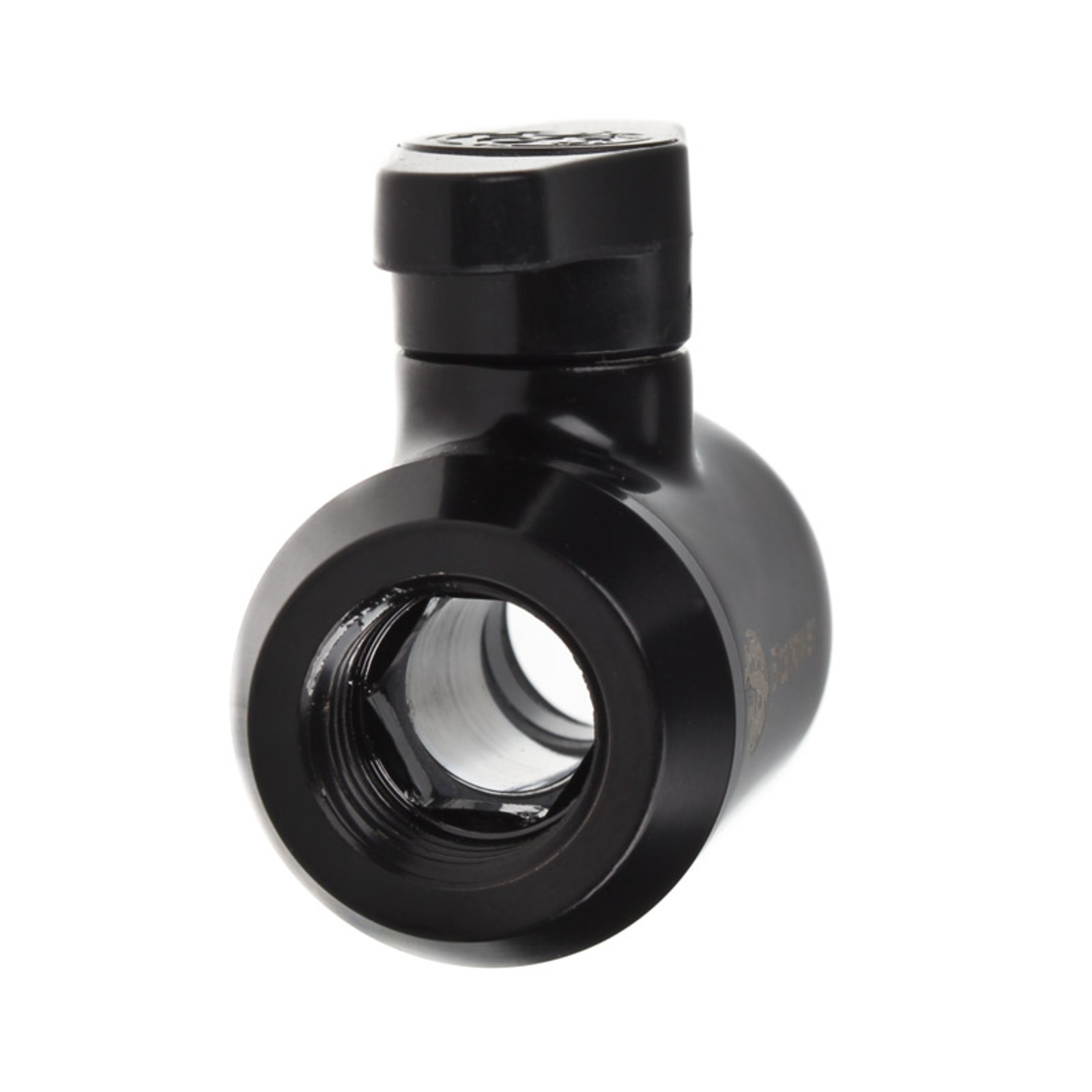 Bitspower Stopcock 2x IG 1/4 Inch Black Handle matte Black